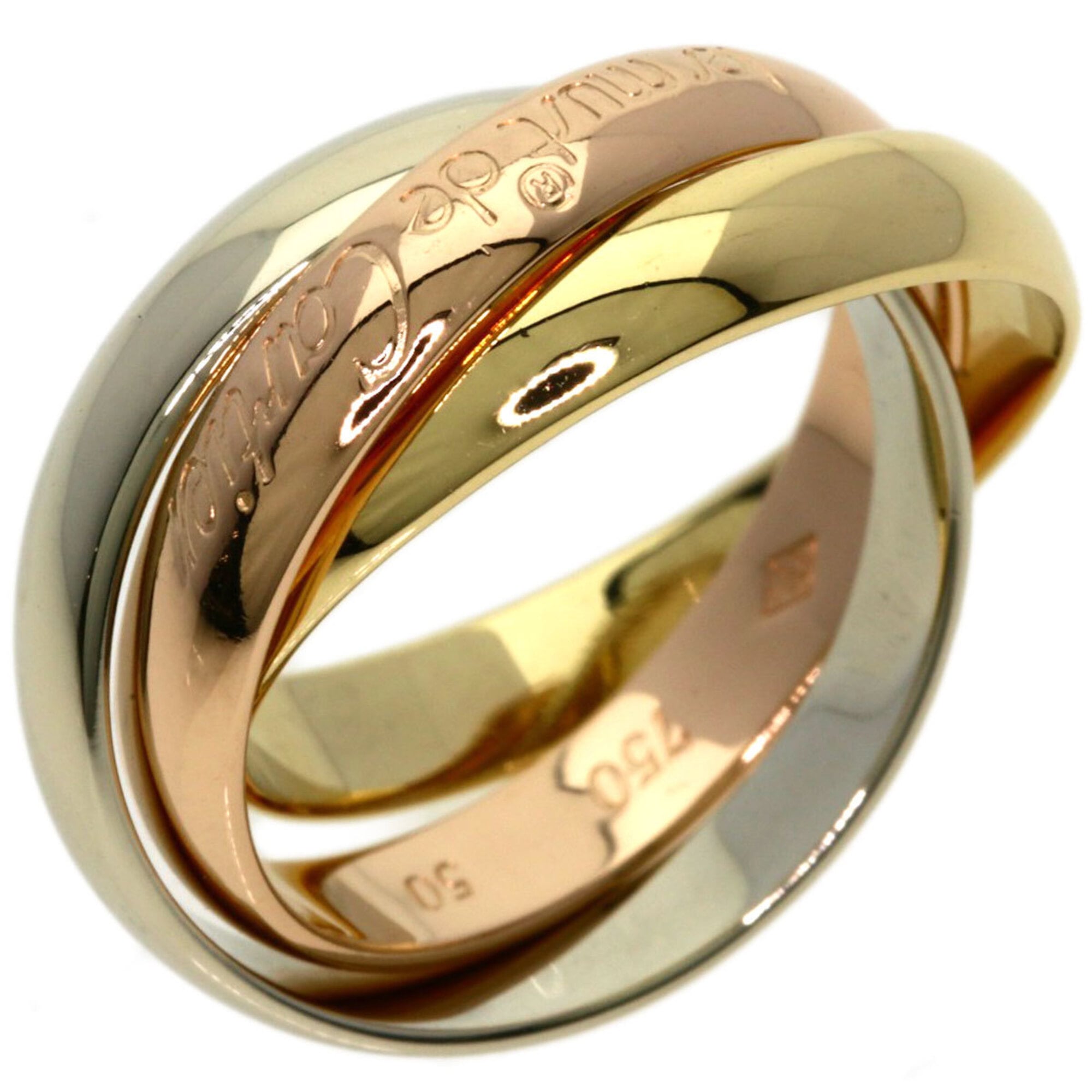 Cartier Yellow Gold (18K) White Gold (18K) Band Ring (Pre-Owned)