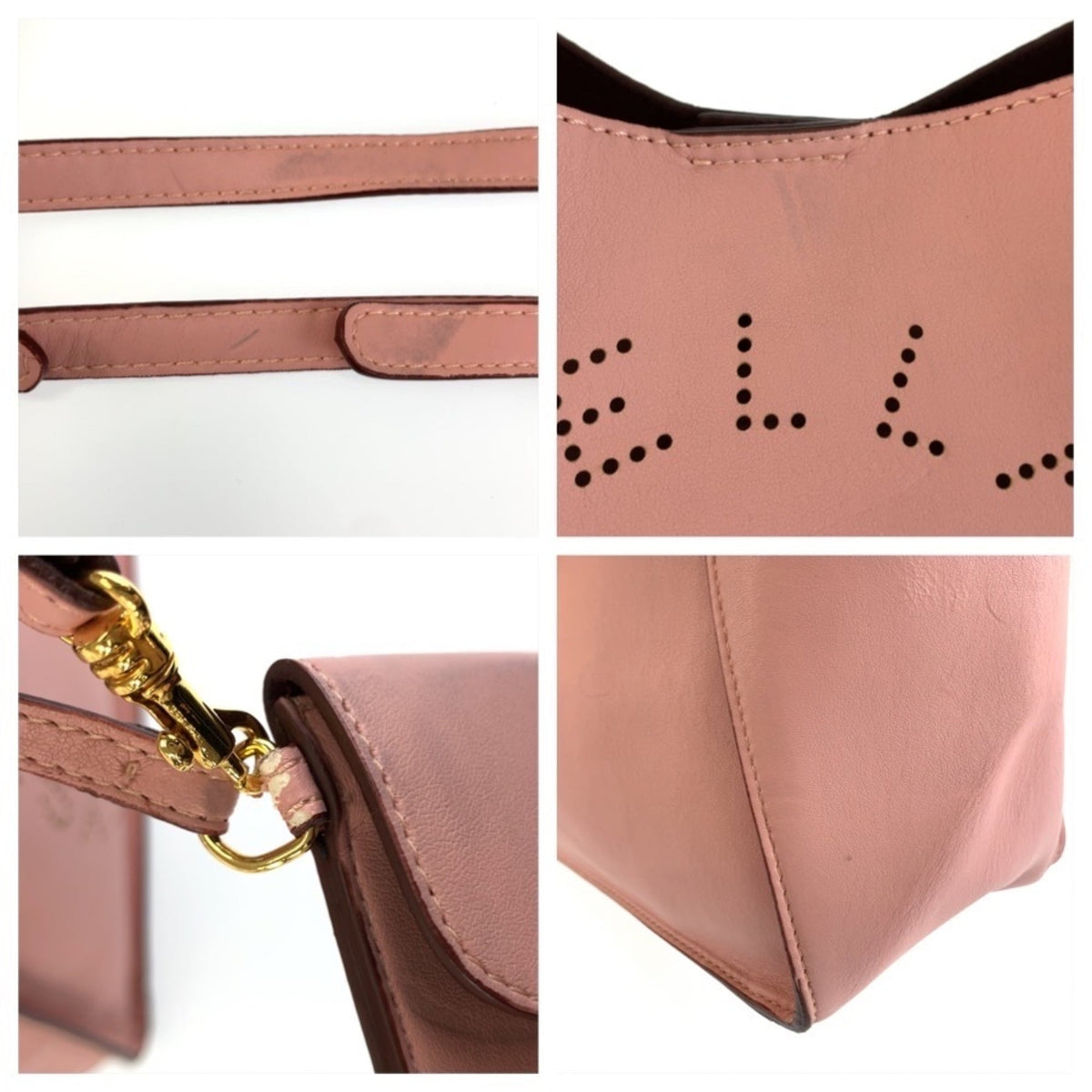 Stella Mccartney Pink Leather Pouch Shoulder Bag Tote Bag (Pre-Owned)