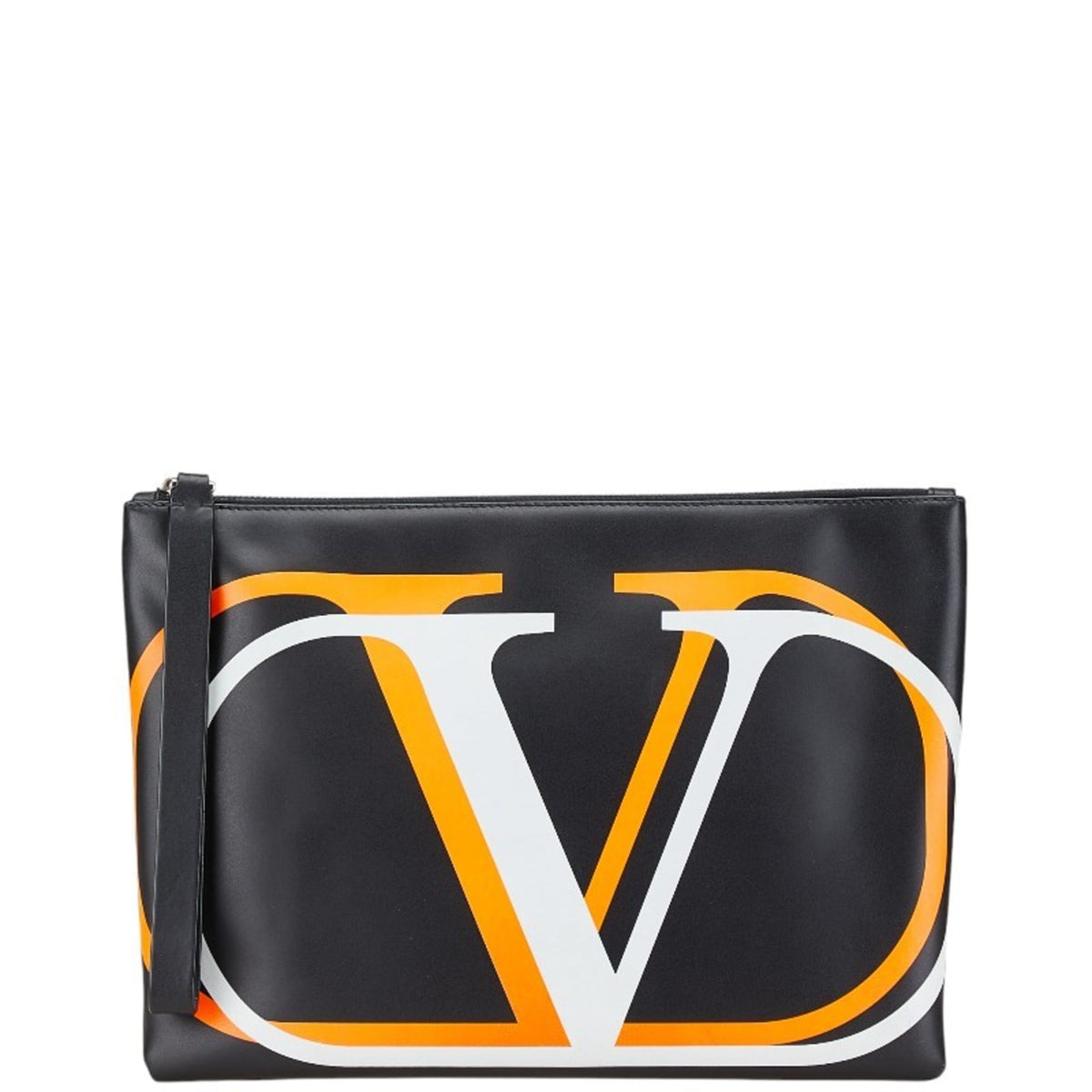 Valentino Black Multi-Color Leather Clutch Bag (Pre-Owned)
