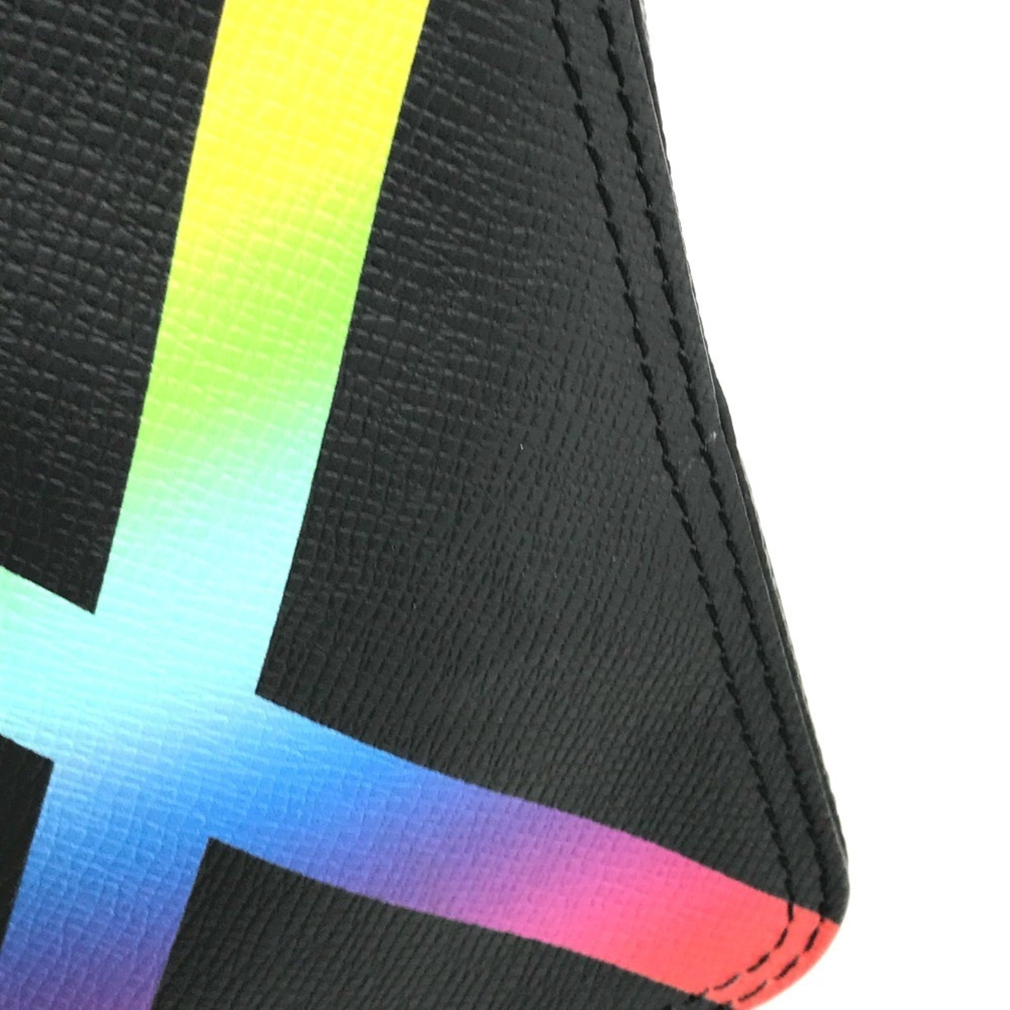 Louis Vuitton Black Multi-Color Taiga Leather Pochette Shoulder Bag (Pre-Owned)