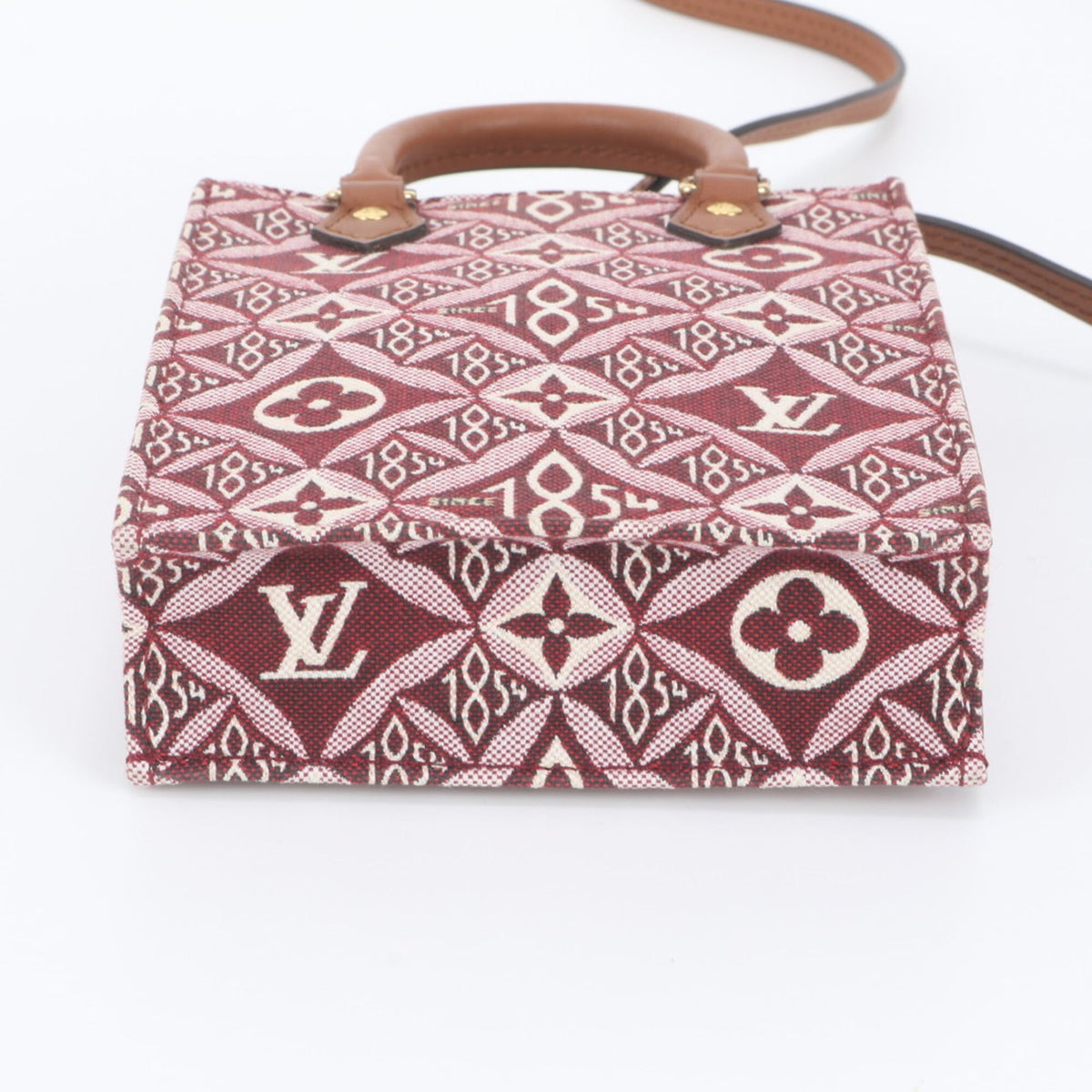 Louis Vuitton Bordeaux Leather Canvas Shoulder Bag (Pre-Owned)