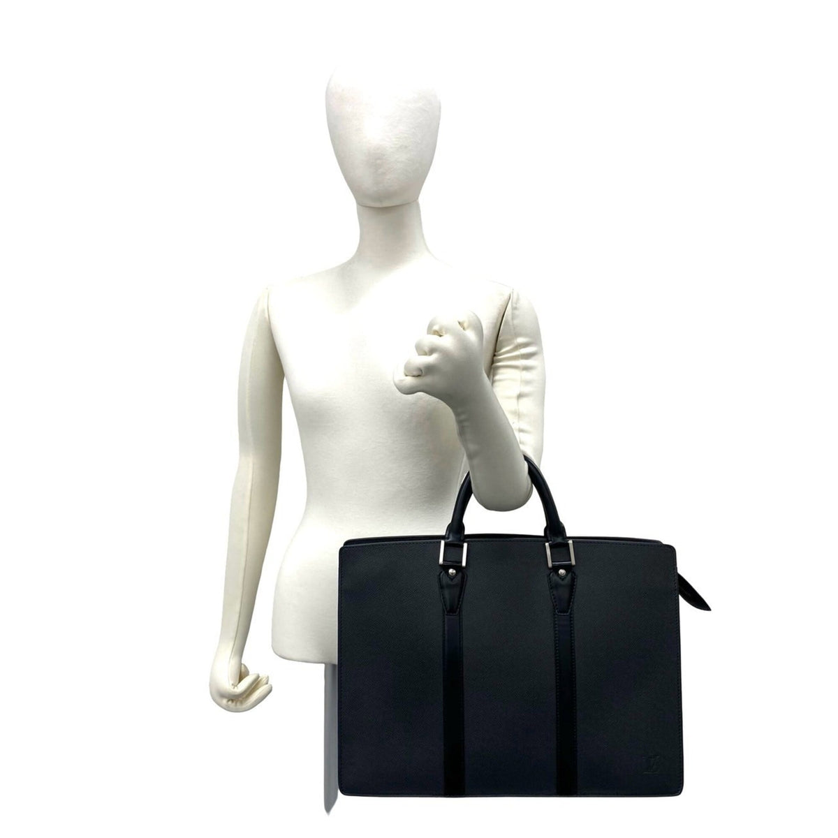 Louis Vuitton Black Leather Briefcase (Pre-Owned)