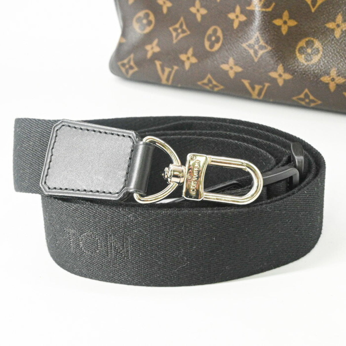 Louis Vuitton Black Brown Monogram Shoulder Bag Tote Bag (Pre-Owned)