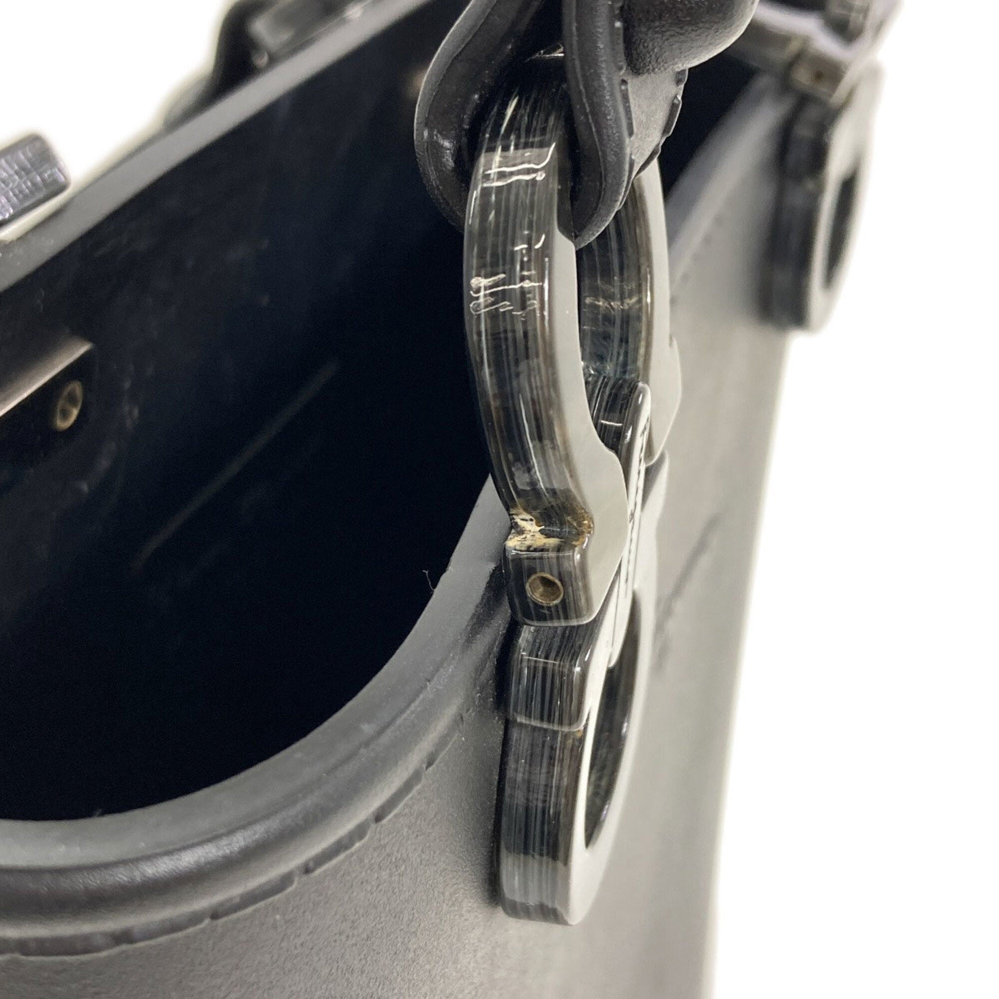 Salvatore Ferragamo Black Rubber Handbag (Pre-Owned)
