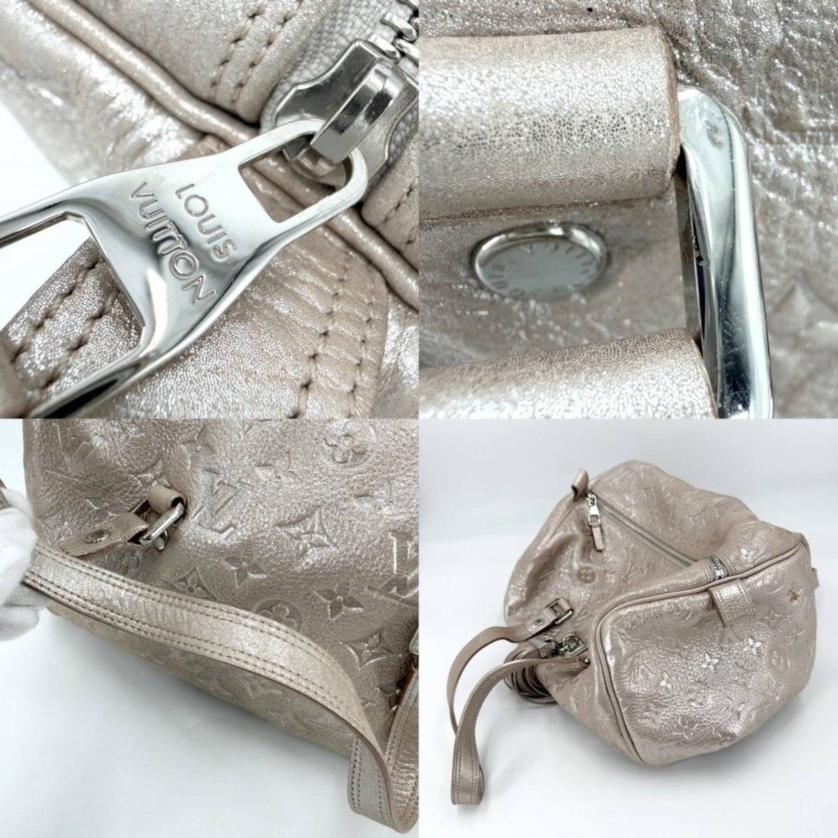 Louis Vuitton Light Pink Monogram Shimmer Handbag Tote Bag (Pre-Owned)