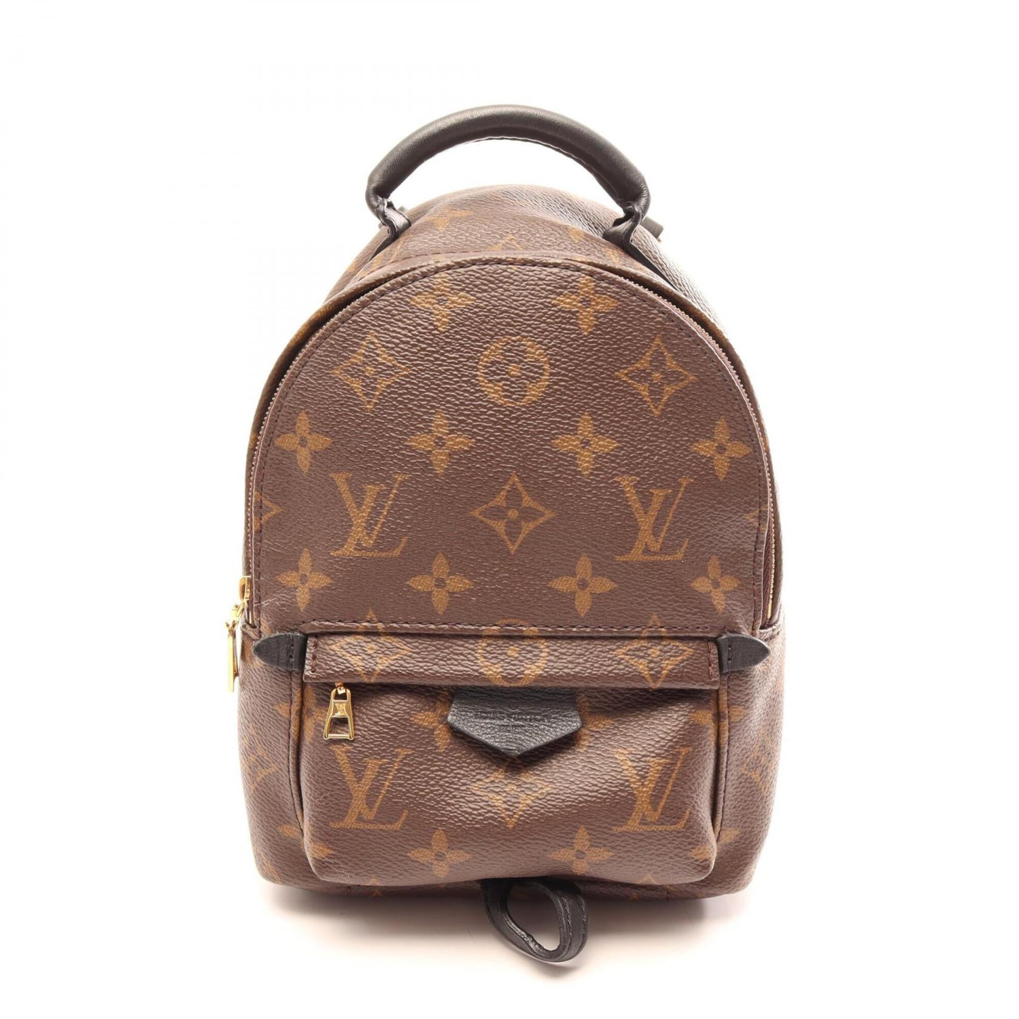 Louis Vuitton Black Brown Coated Canvas Pvc Monogram Leather Backpack Handbag (Pre-Owned)