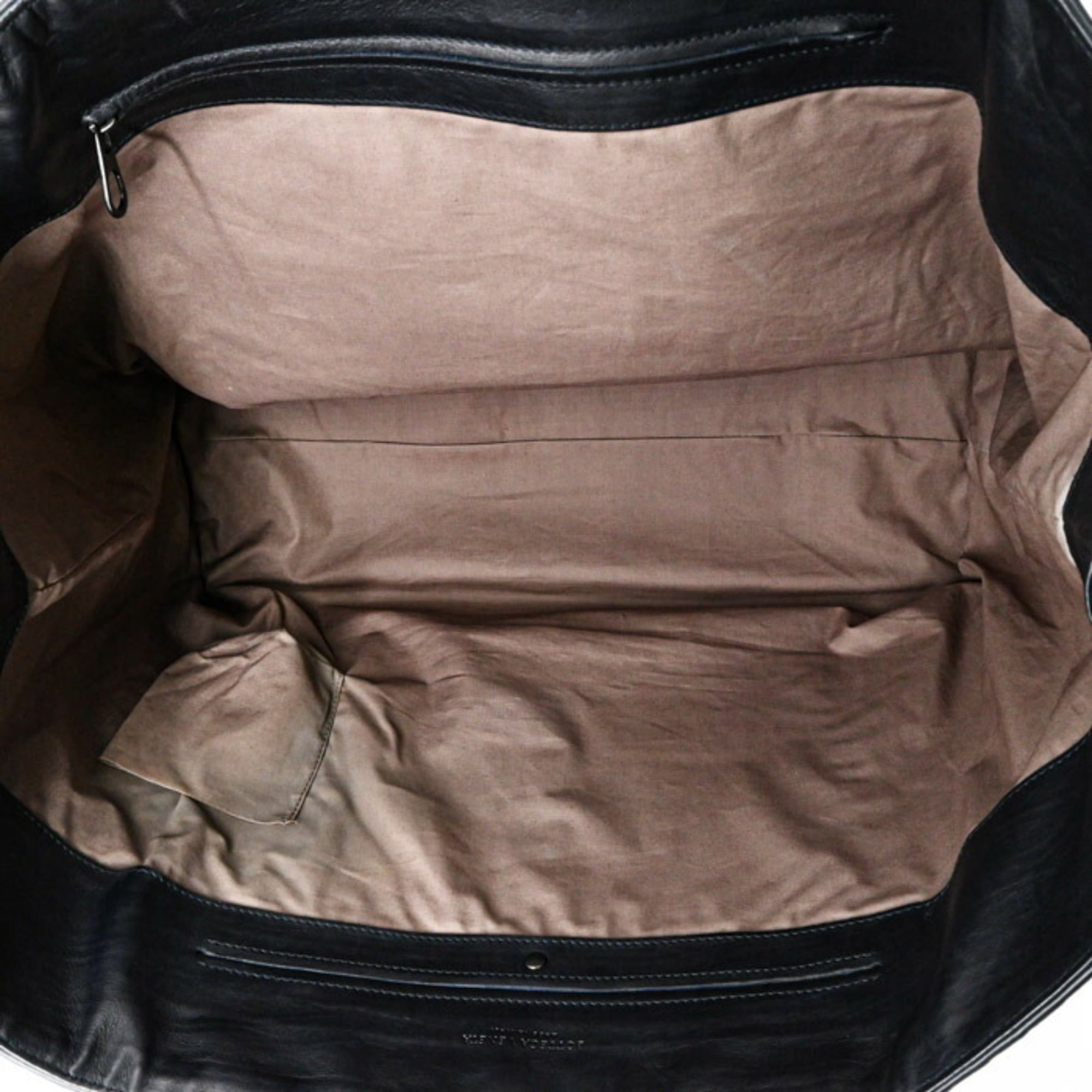Bottega Veneta Black Navy Intrecciato Tote Bag (Pre-Owned)