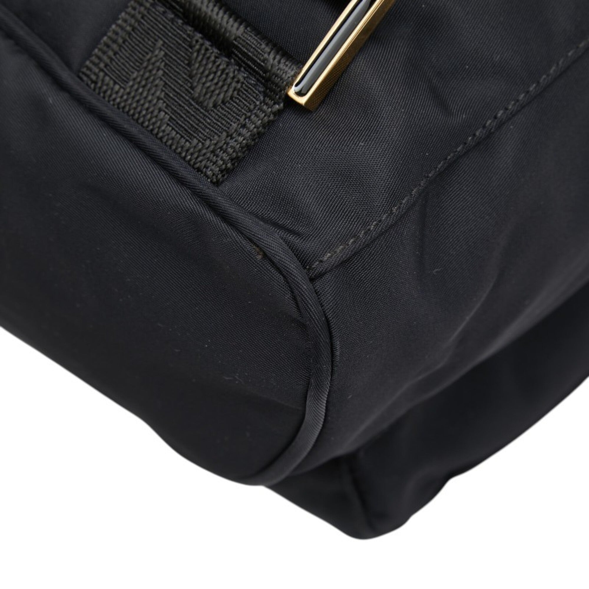 Fendi Black Nylon Leather Backpack (Pre-Owned)