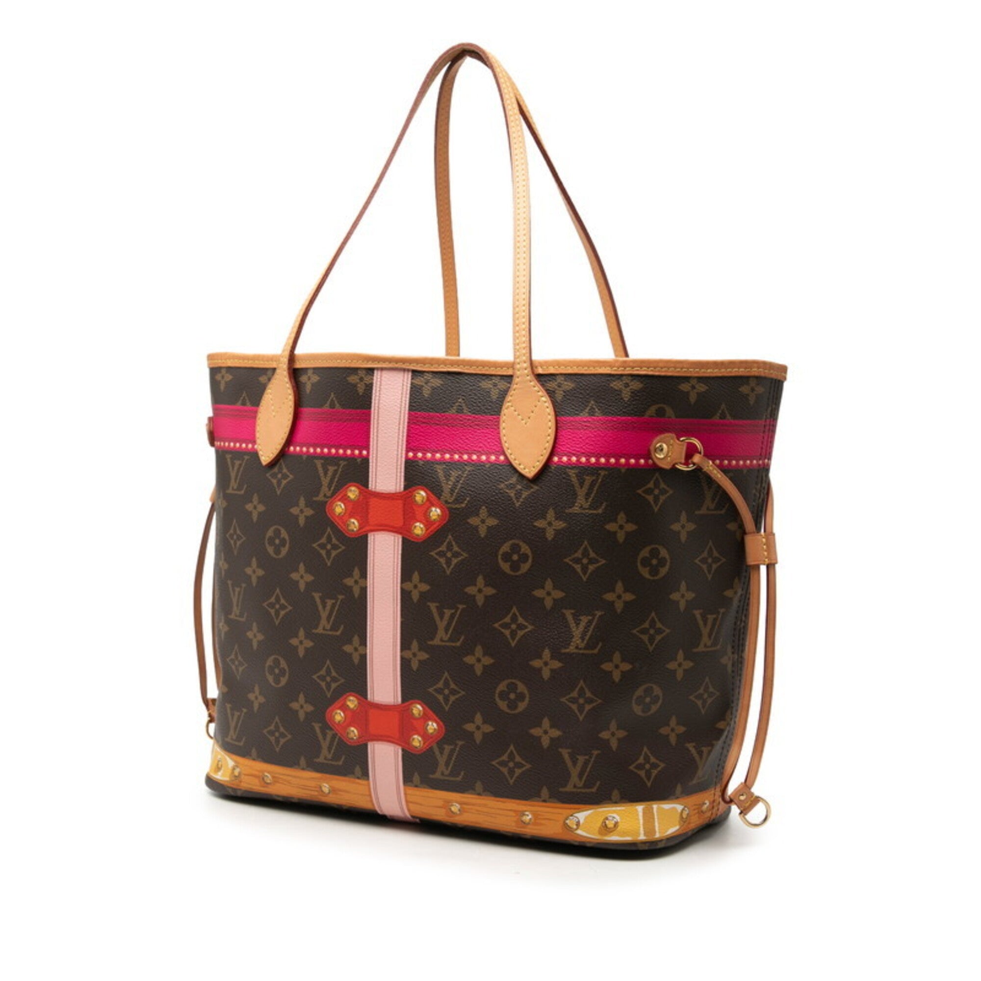 Louis Vuitton Brown Multi-Color Pvc Leather Handbag Pouch Tote Bag (Pre-Owned)