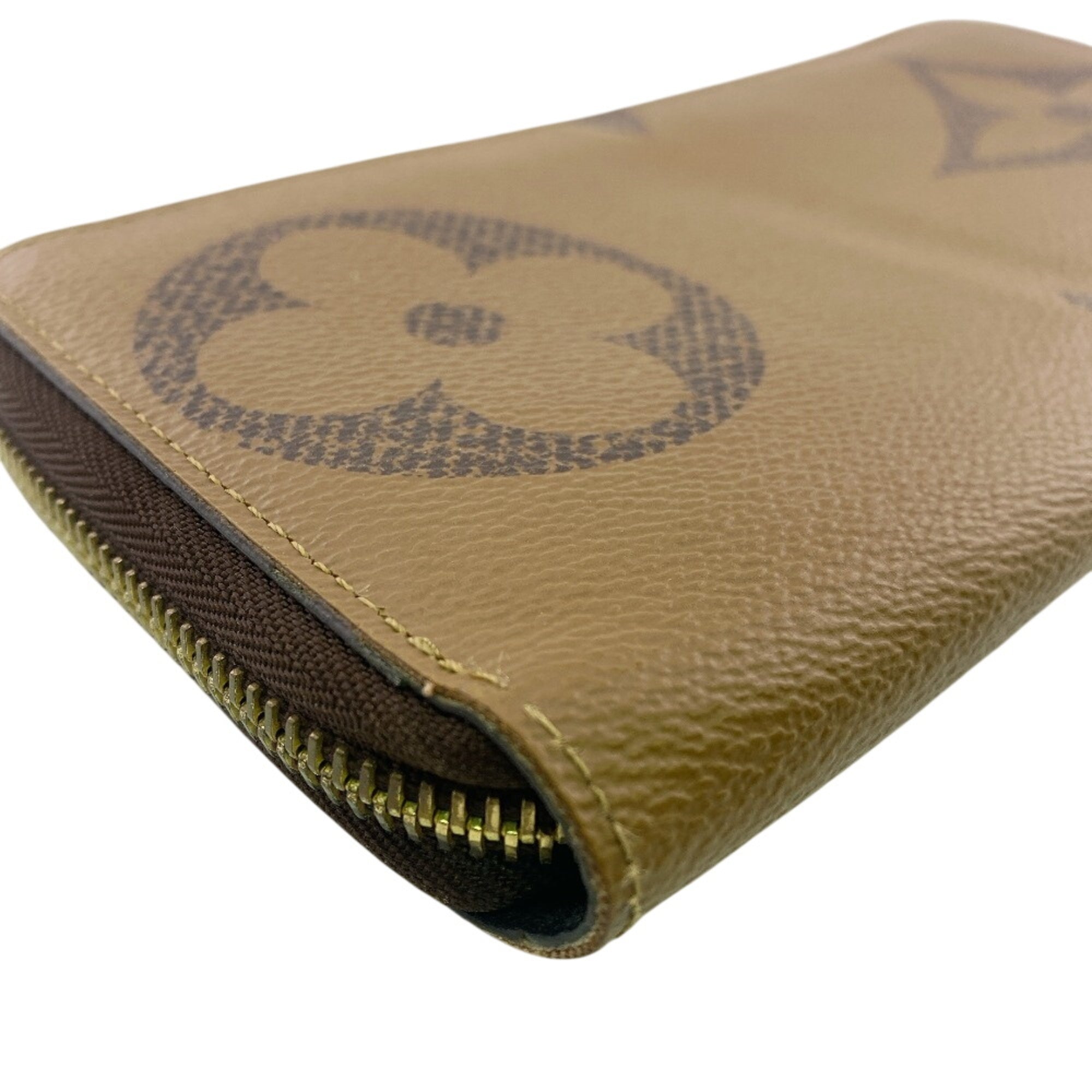 Louis Vuitton Brown Leather Long Wallet (Bi-Fold) (Pre-Owned)
