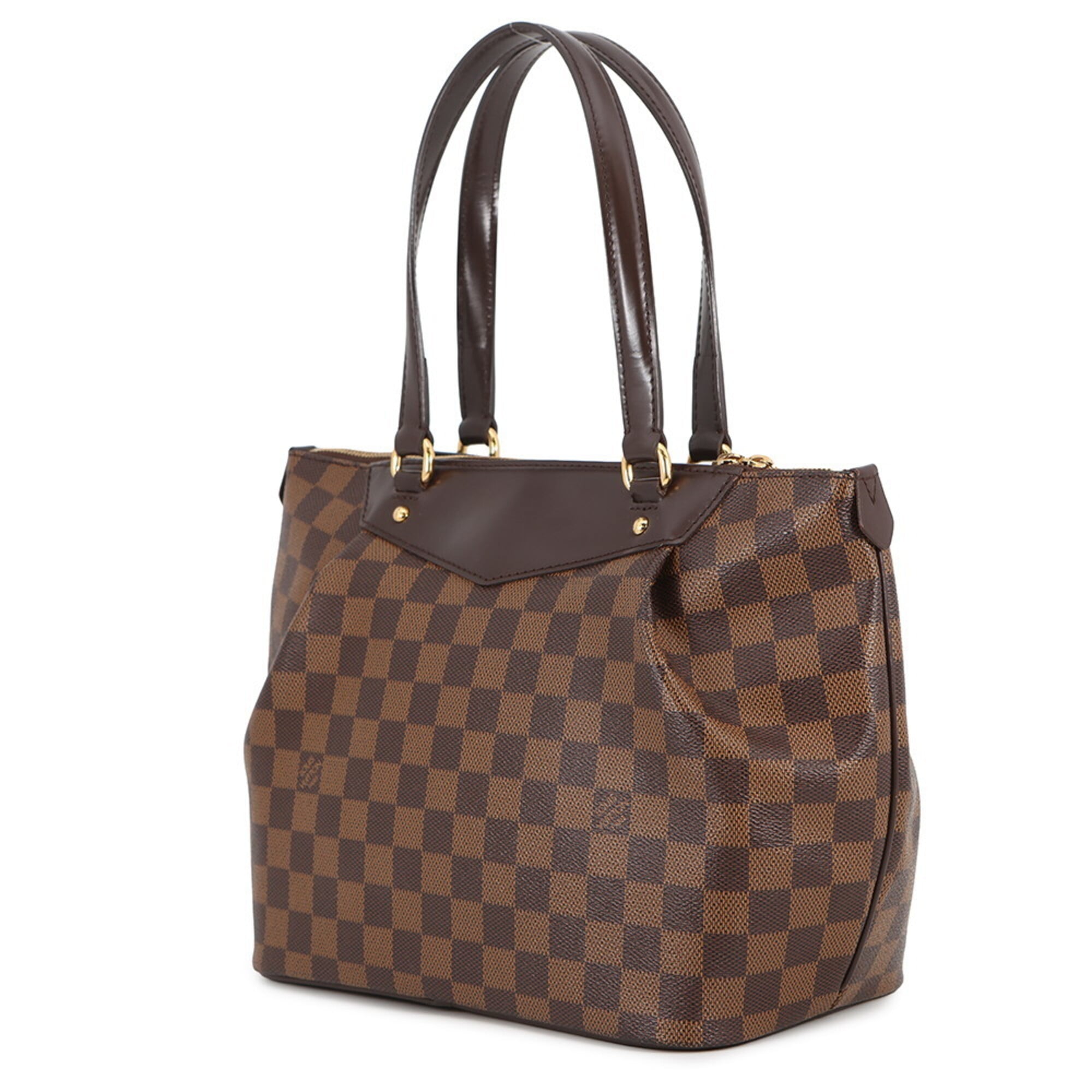 Louis Vuitton Damier Damier Canvas Ebene Red Color Damier Canvas Handbag Shoulder Bag (Pre-Owned)