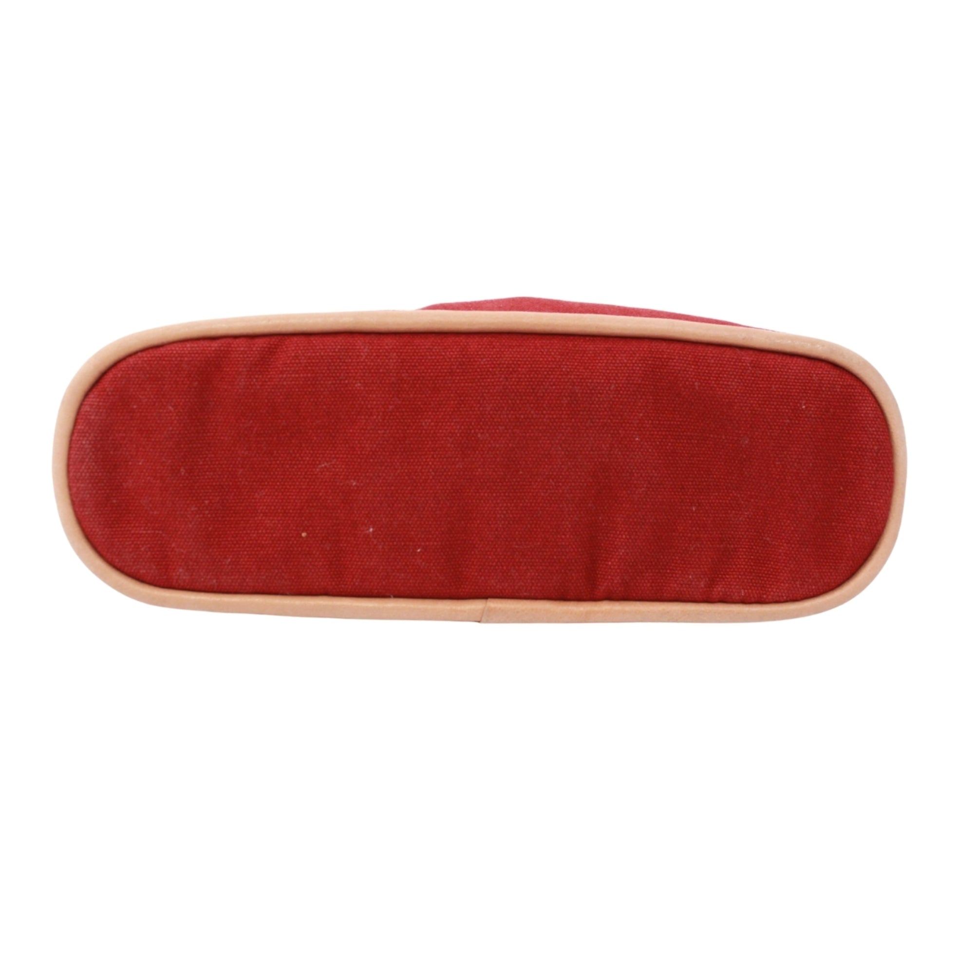Hermes Red Color Canvas Leather Pouch (Pre-Owned)