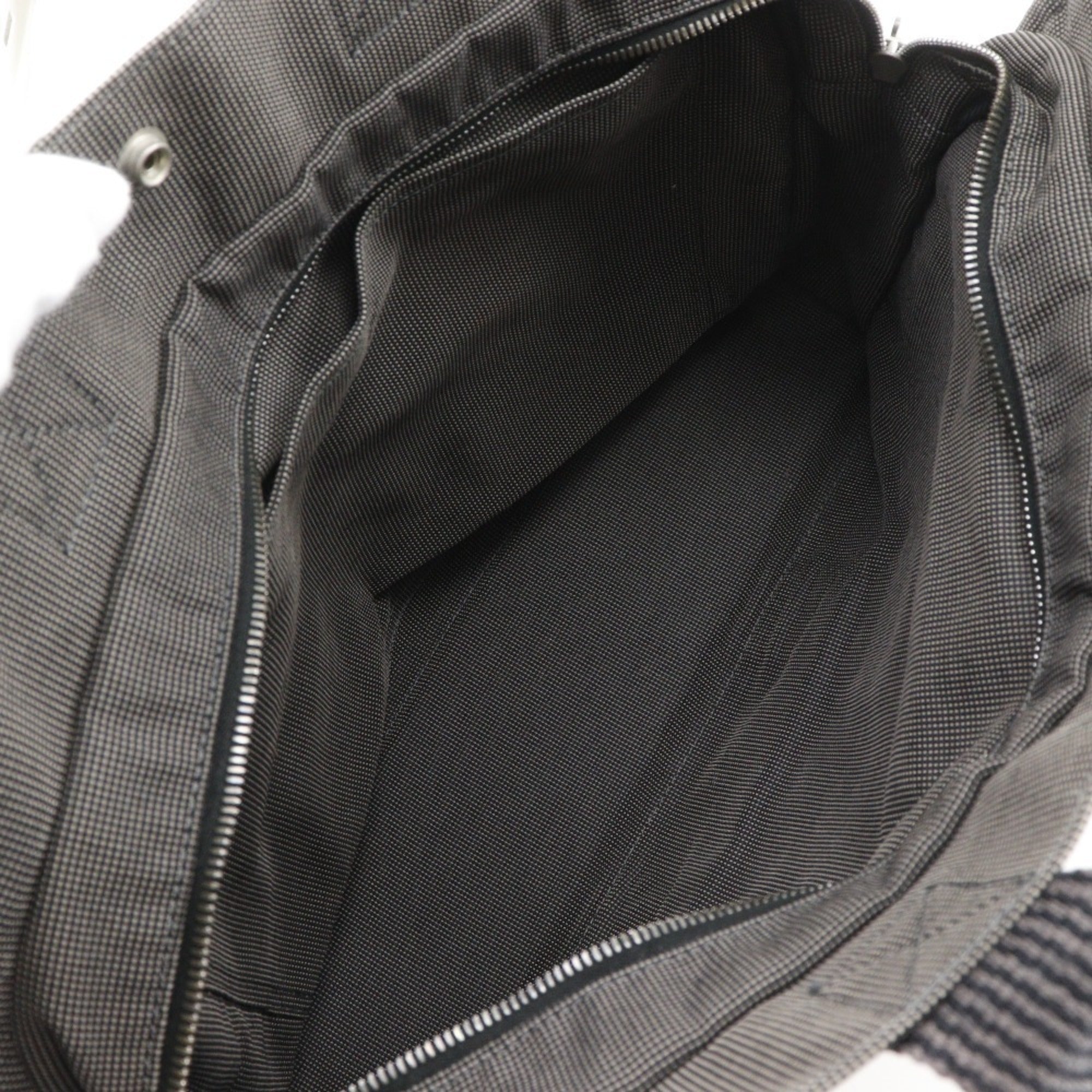 Hermes Gray Nylon Canvas Handbag Tote Bag (Pre-Owned)