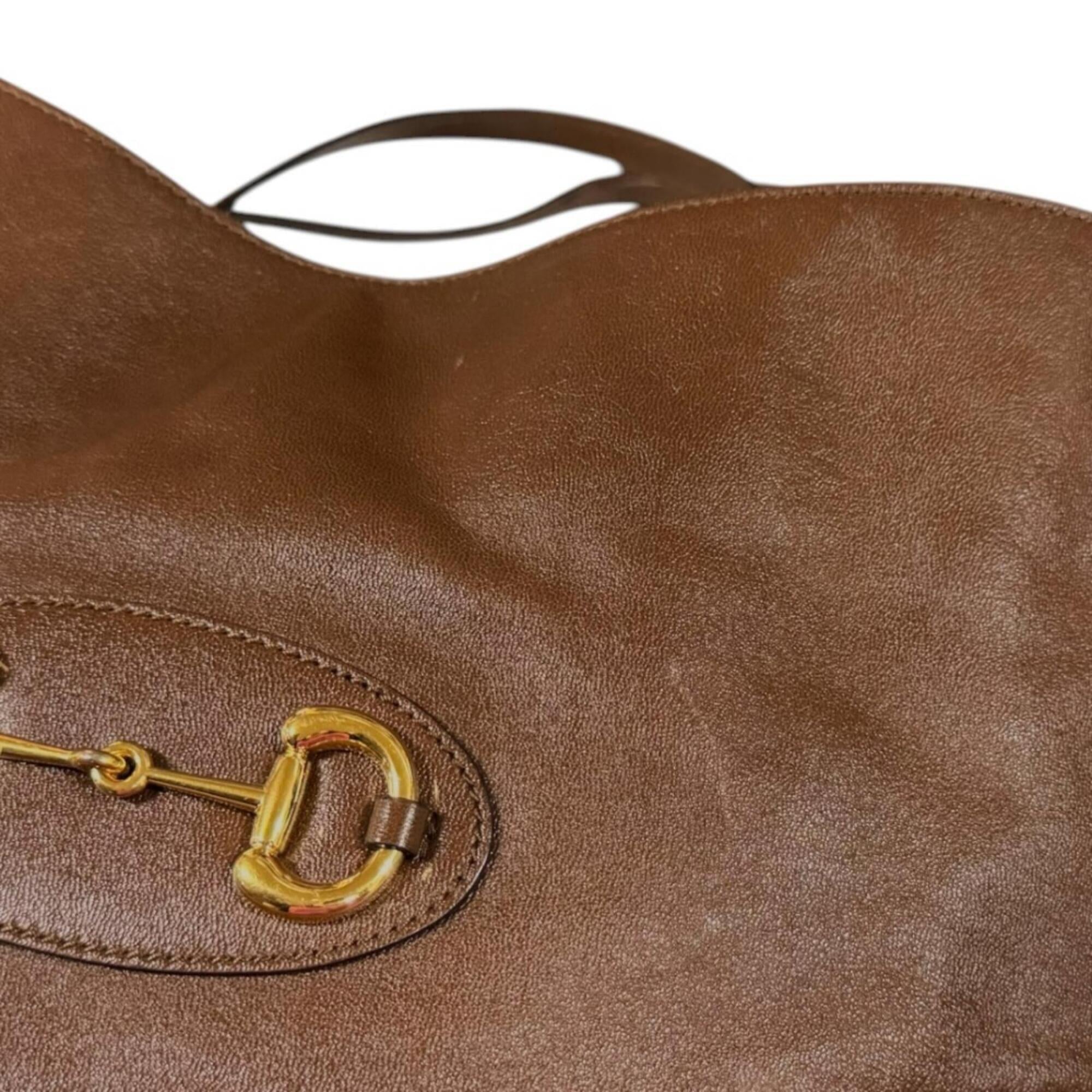 Gucci Brown Leather Tote Bag (Pre-Owned)