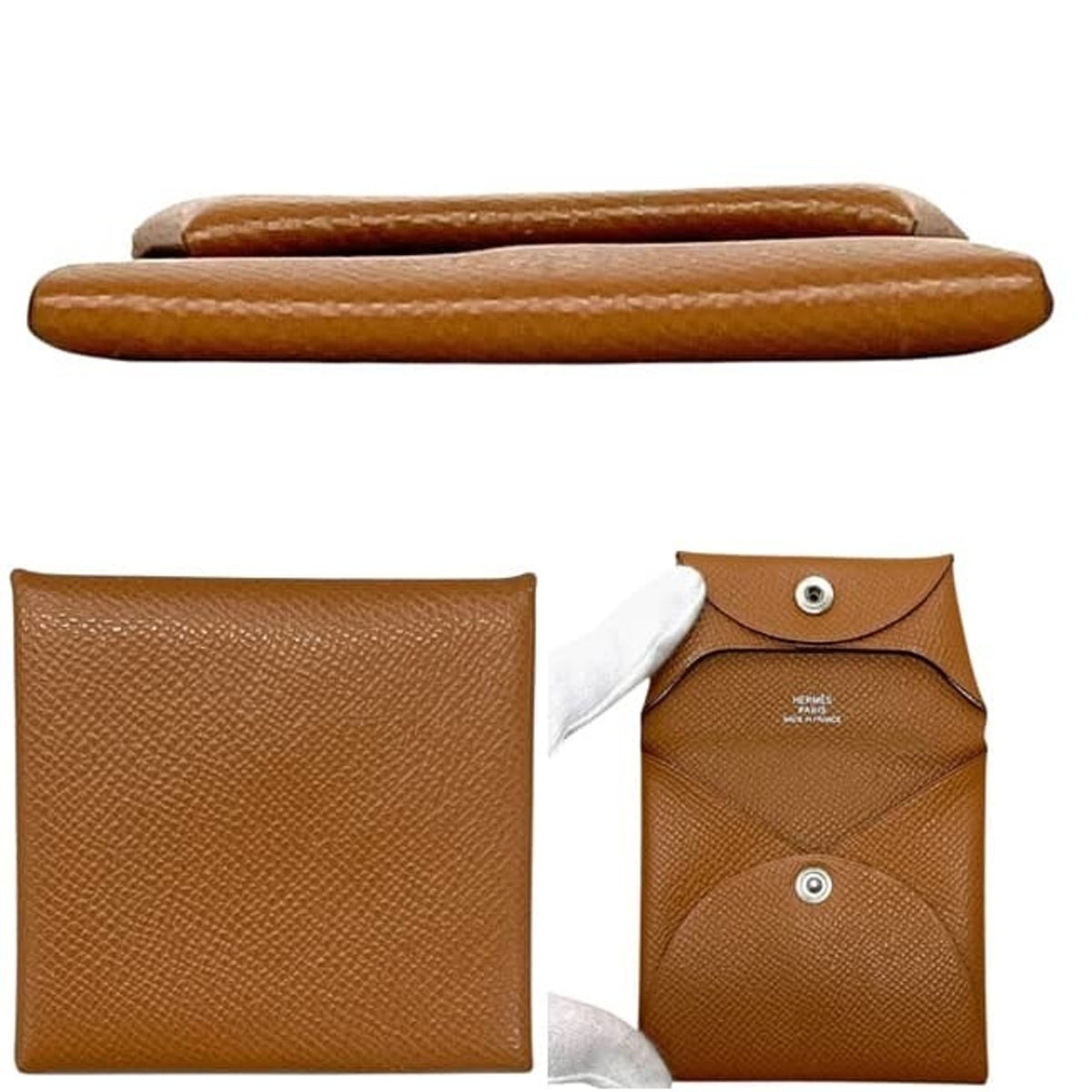 Hermes Brown Epsom Leather Coin Purse/Coin Case (Pre-Owned)