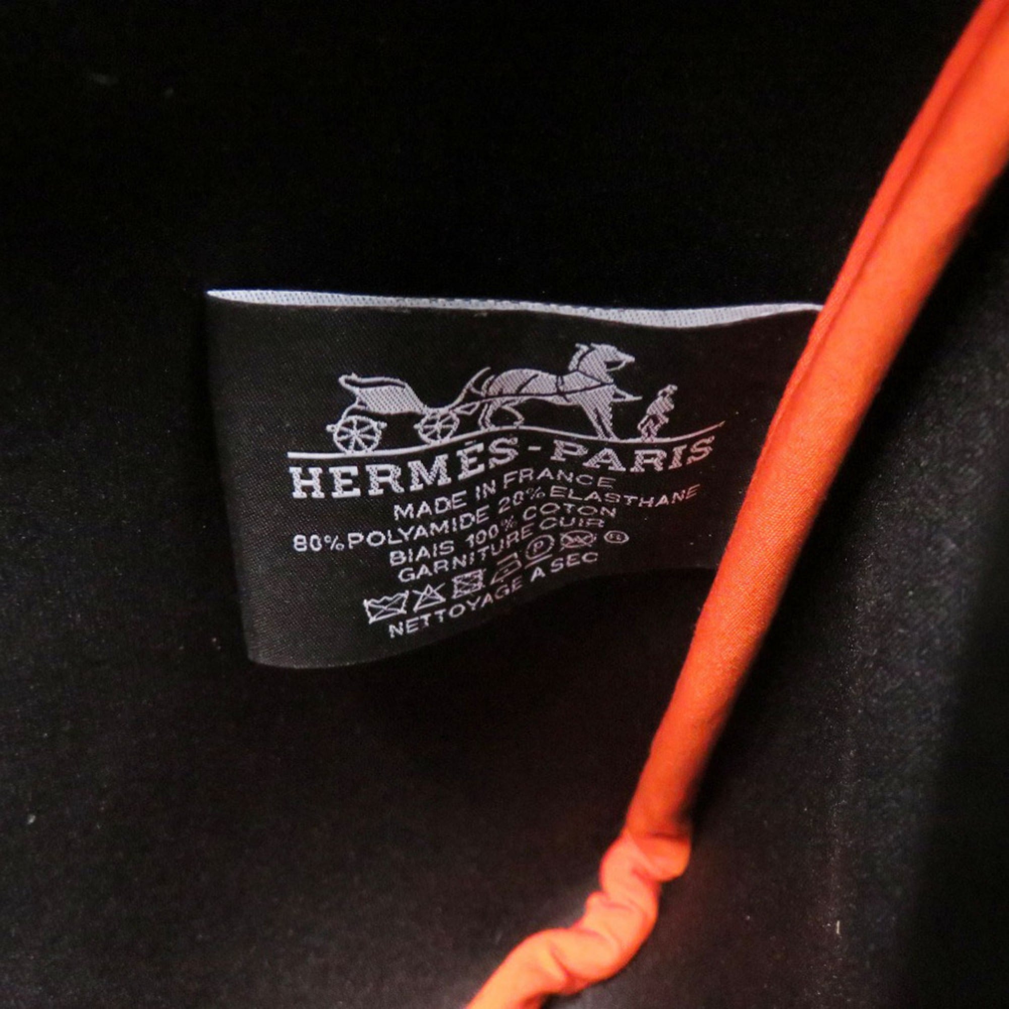 Hermes Orange Polyamide Nylon Pouch (Pre-Owned)