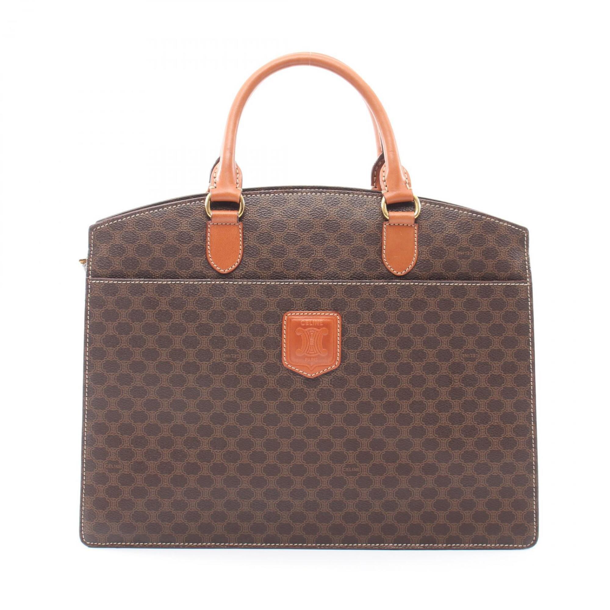 Celine Brown Coated Canvas Handbag (Pre-Owned)