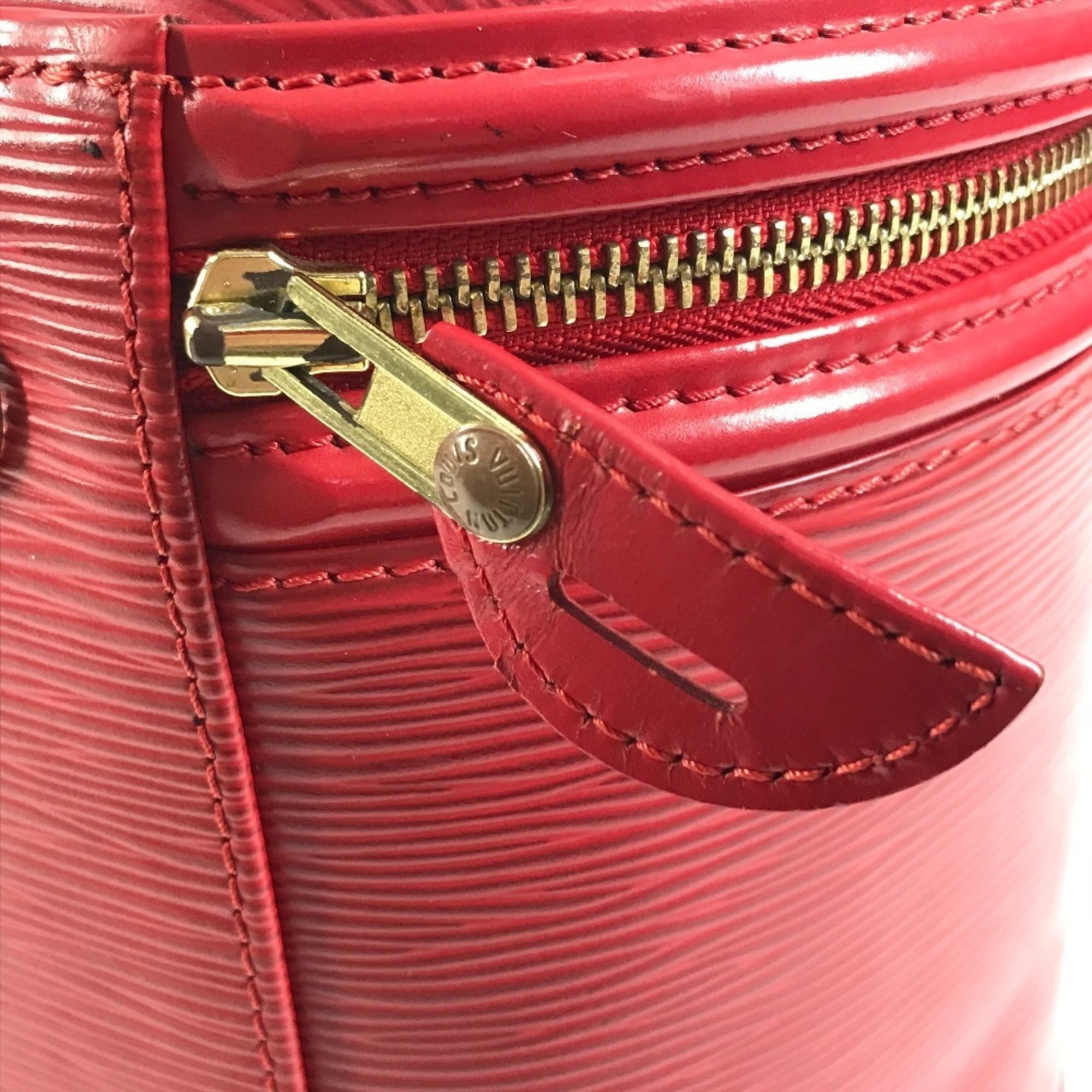 Louis Vuitton Epi Castilian Red Epi Leather Handbag Vanity Bag (Pre-Owned)