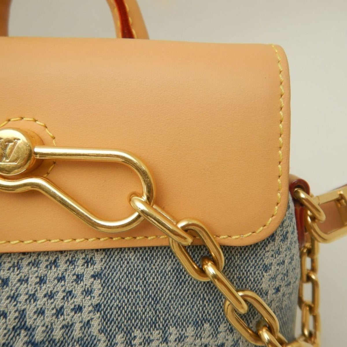 Louis Vuitton Blue Cotton Canvas Cuir Ombre Leather Shoulder Bag (Pre-Owned)