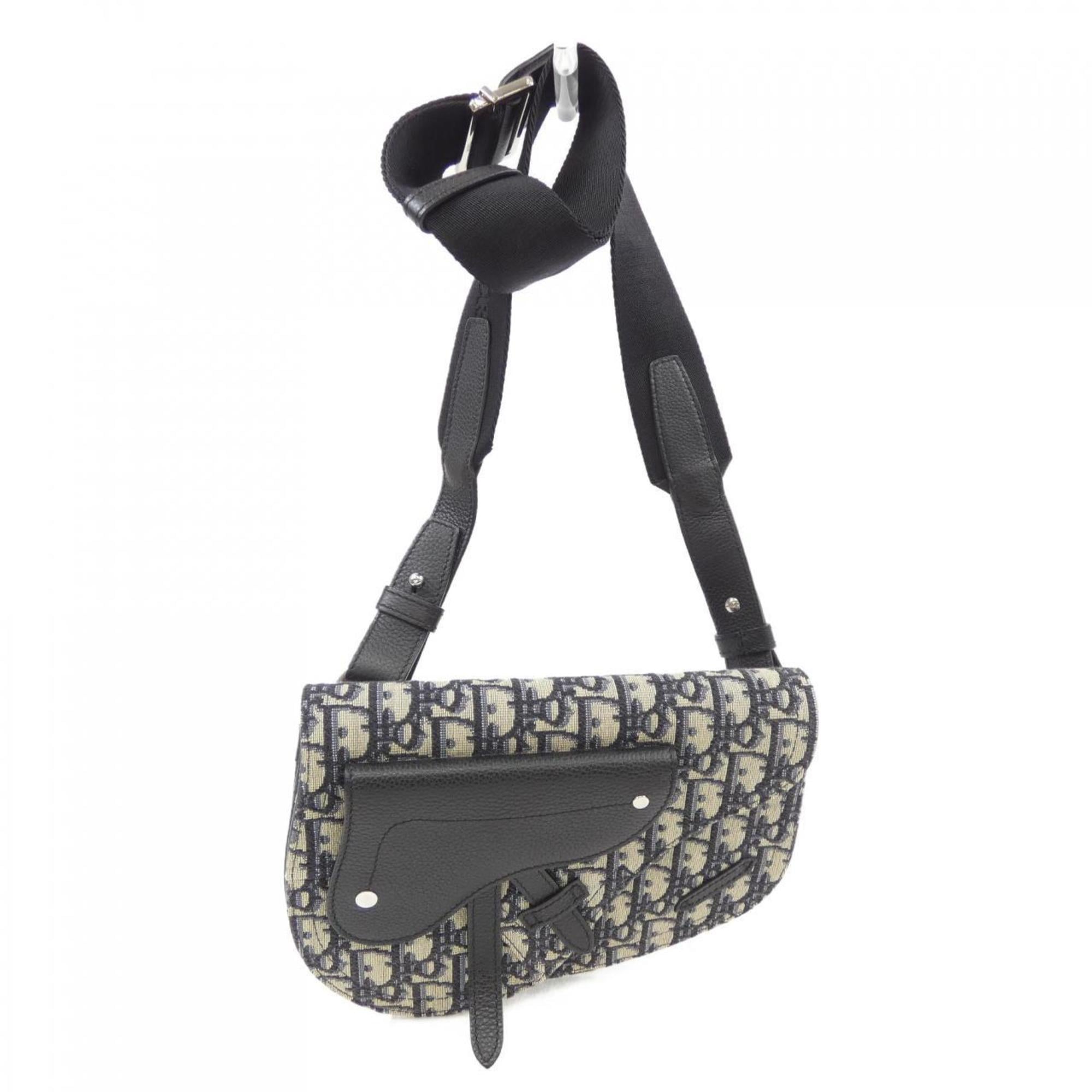Christian Dior Beige Black Navy Handbag (Pre-Owned)