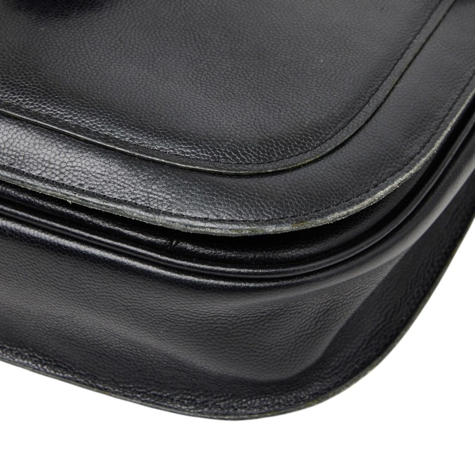 Saint Laurent Black Leather Shoulder Bag (Pre-Owned)
