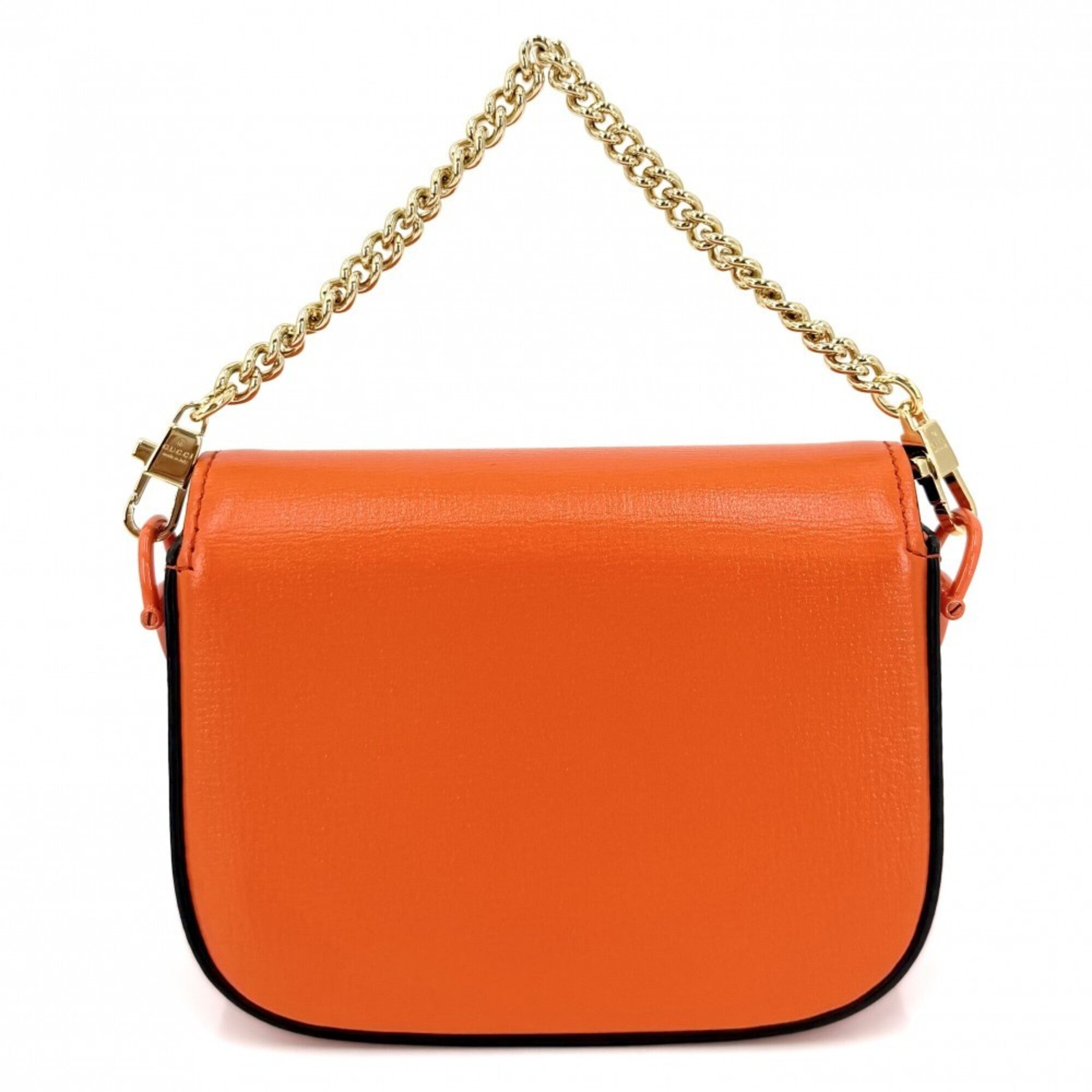 Gucci Orange Leather Shoulder Bag (Pre-Owned)