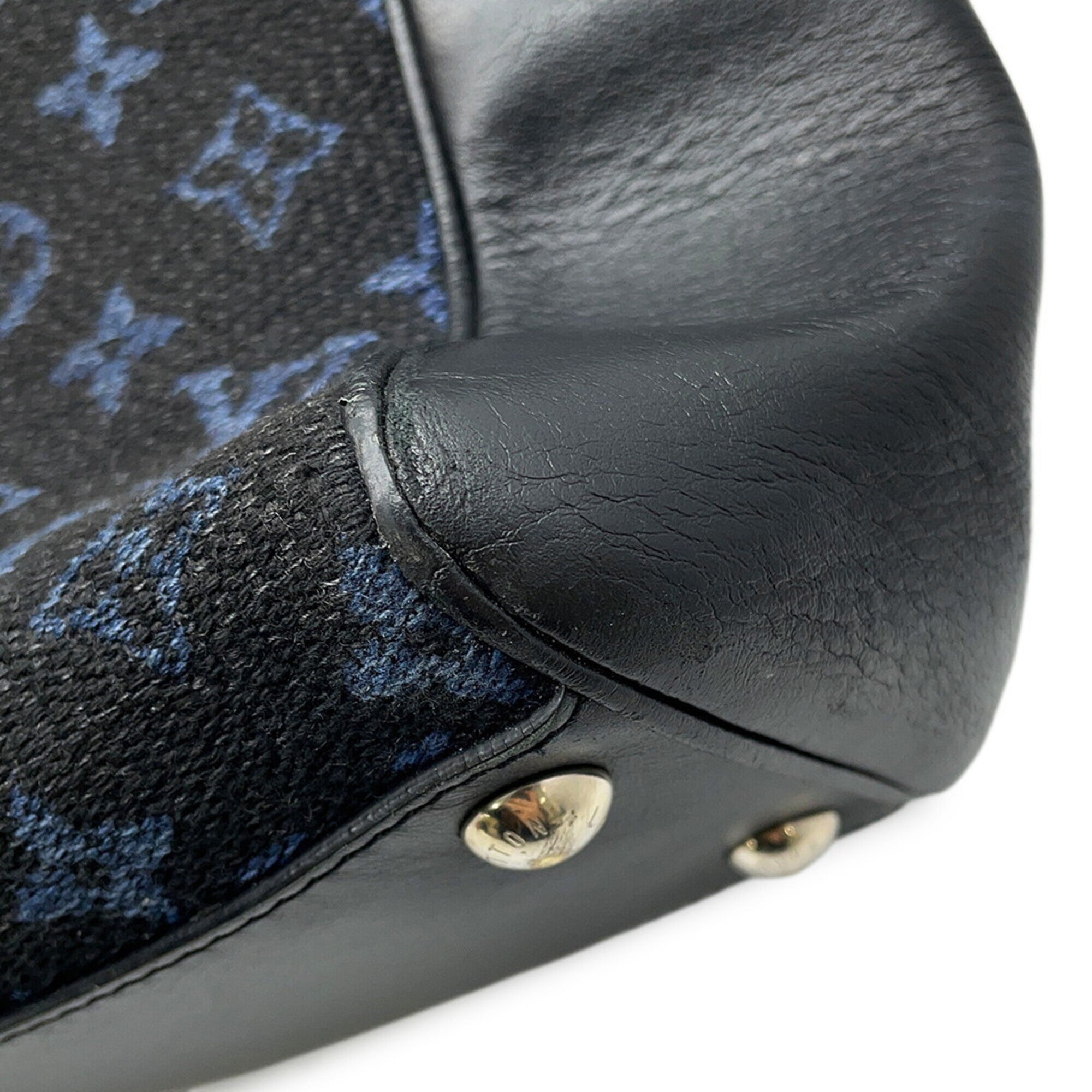 Louis Vuitton Black Noir Monogram Jacquard Handbag Tote Bag (Pre-Owned)