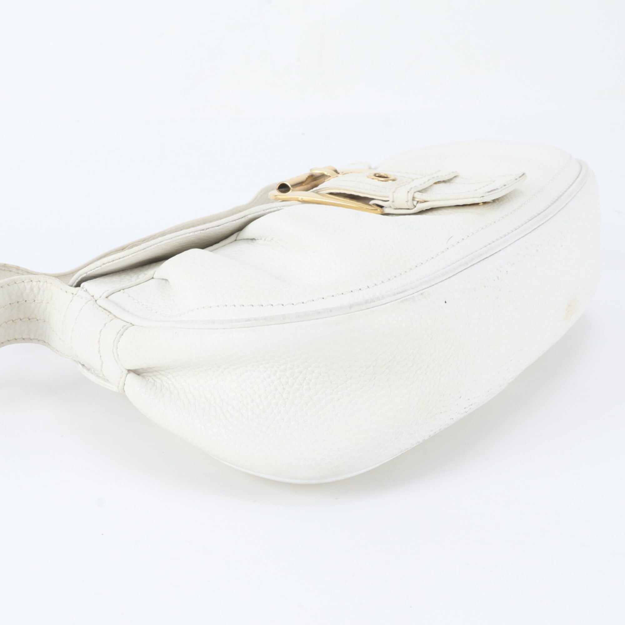 Celine White Leather Handbag Shoulder Bag (Pre-Owned)