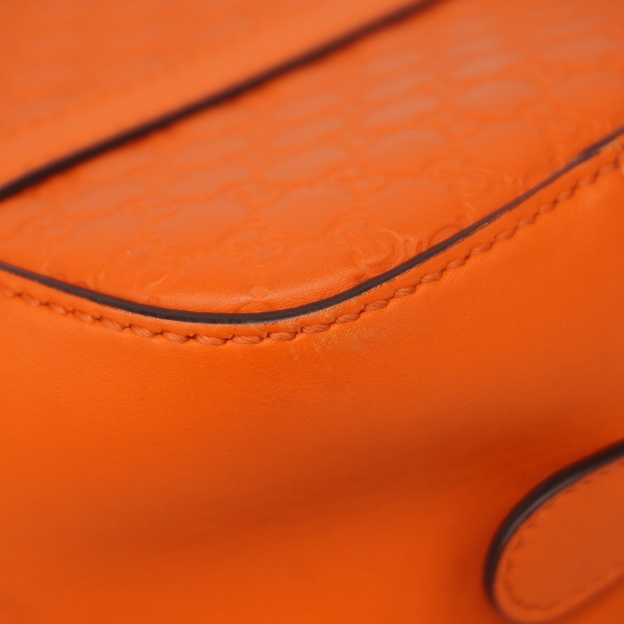 Gucci Orange Leather Handbag (Pre-Owned)