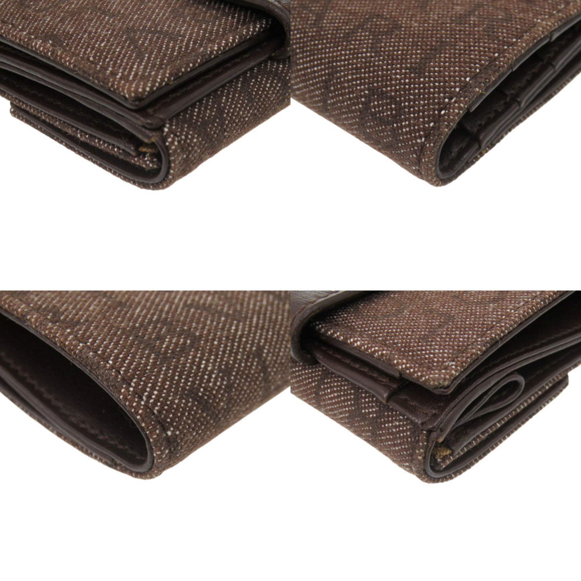 Bvlgari Brown Denim Leather Wallet (Bi-Fold) (Pre-Owned)