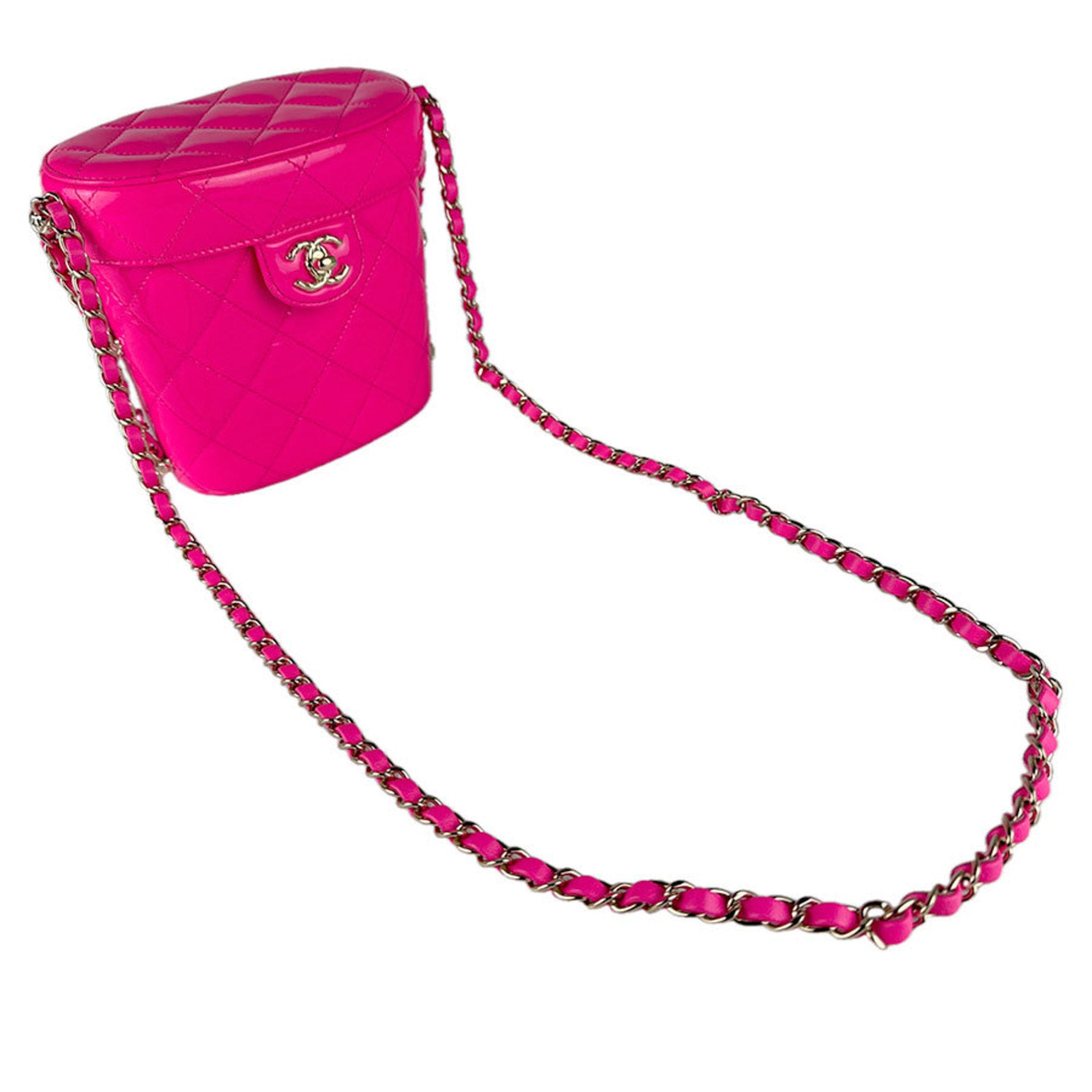 Chanel Pink Patent Leather Shoulder Bag (Pre-Owned)