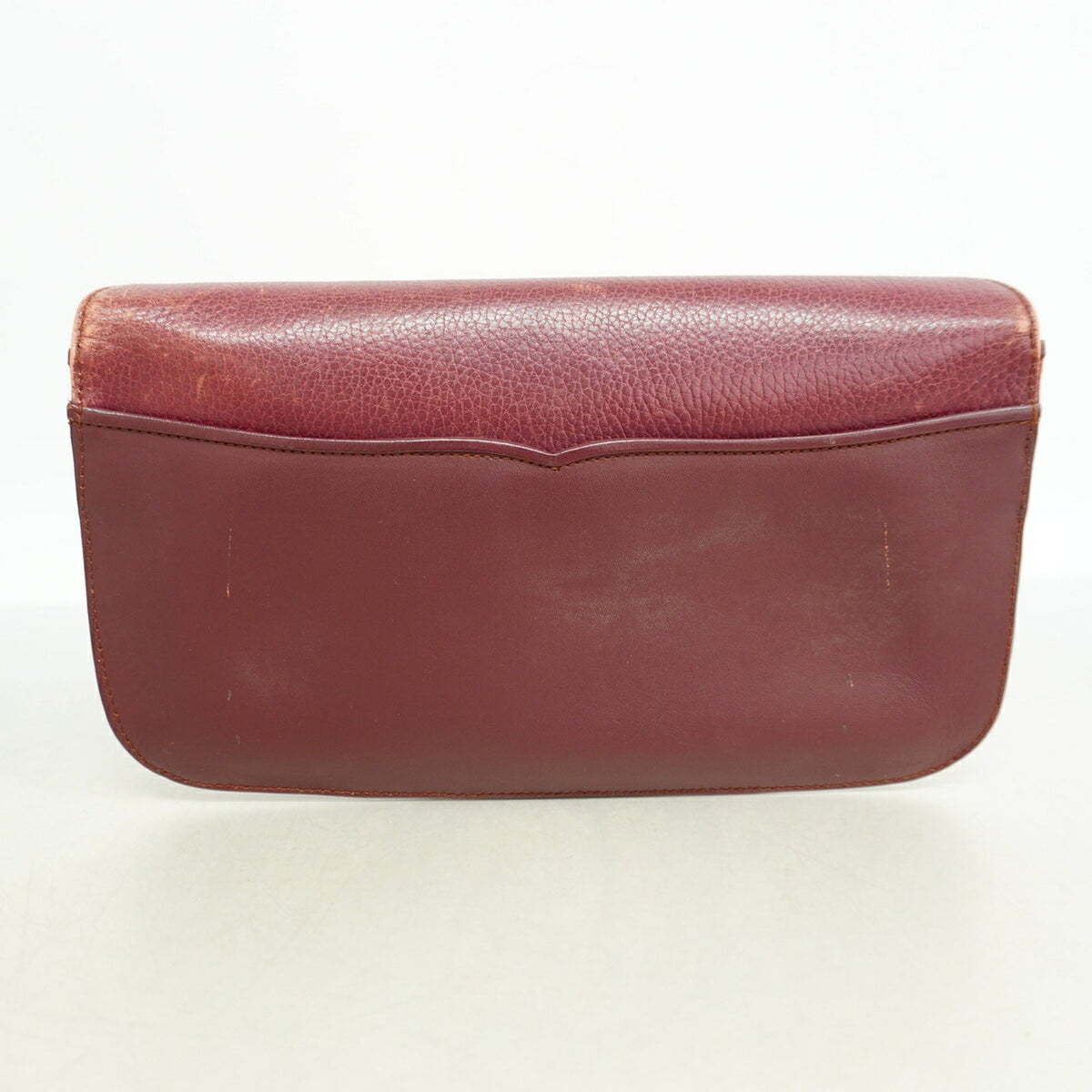 Cartier Bordeaux Leather Clutch Bag (Pre-Owned)