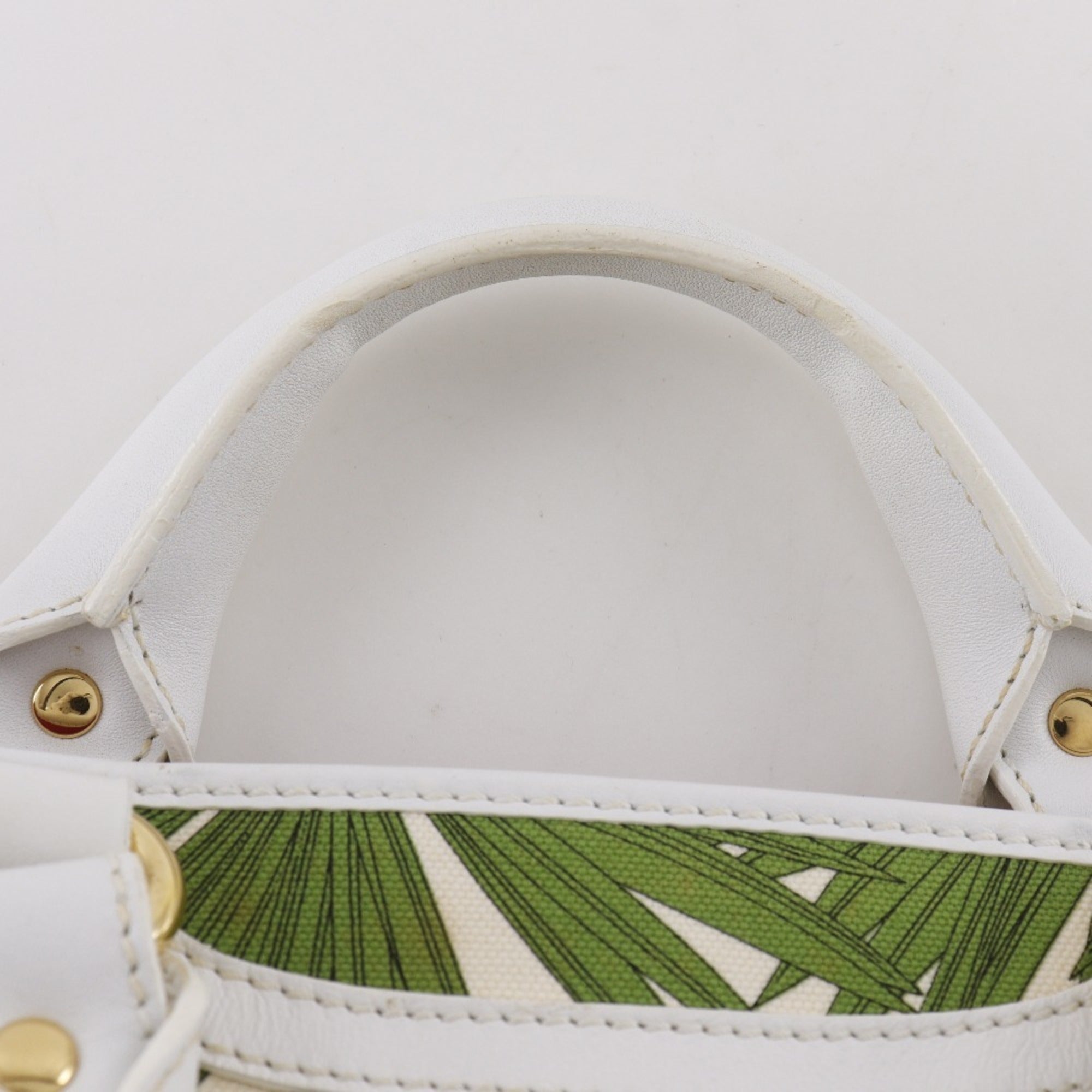 Celine Boogie White Canvas Handbag (Pre-Owned)