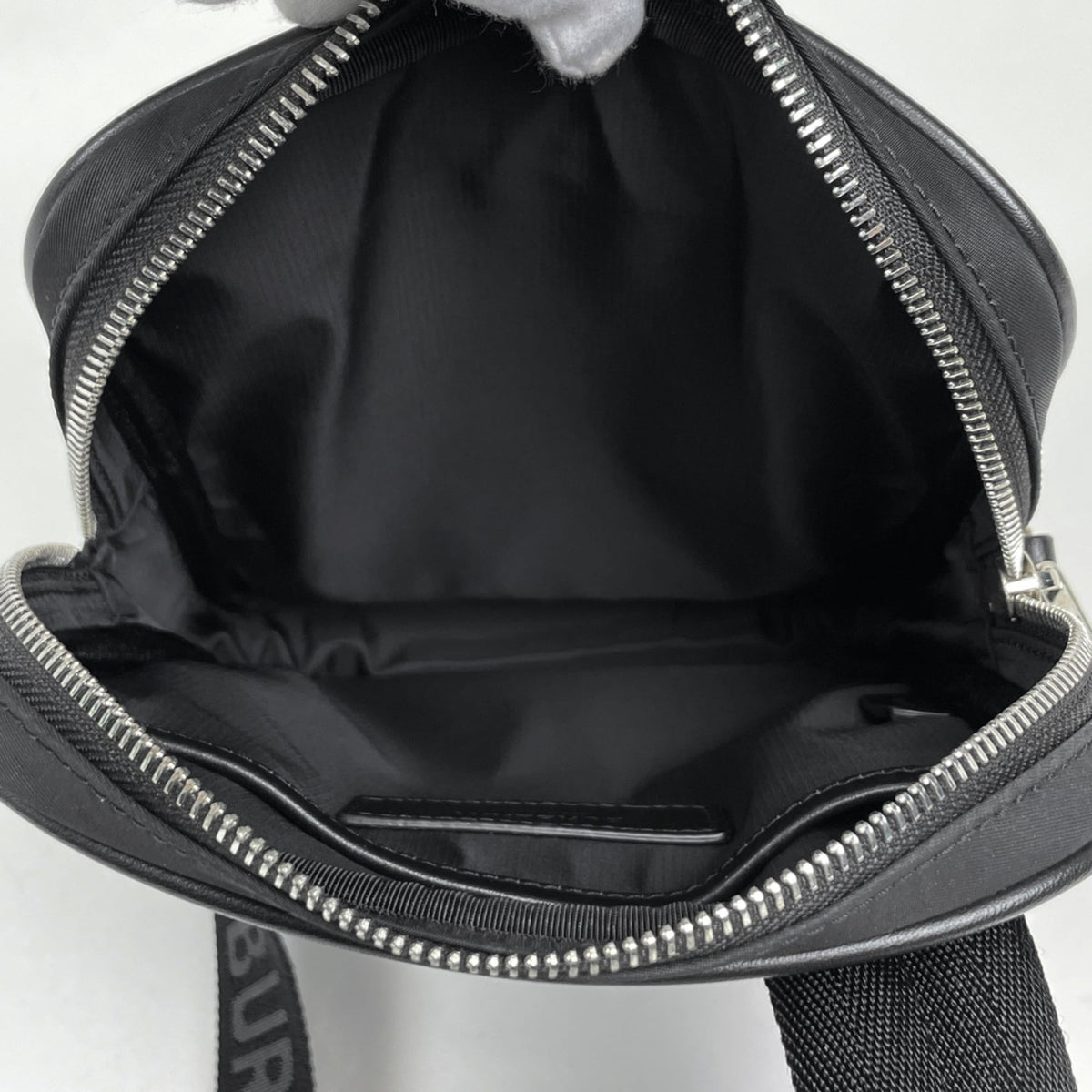 Burberry Black Nylon Leather Sling Bag (Pre-Owned)