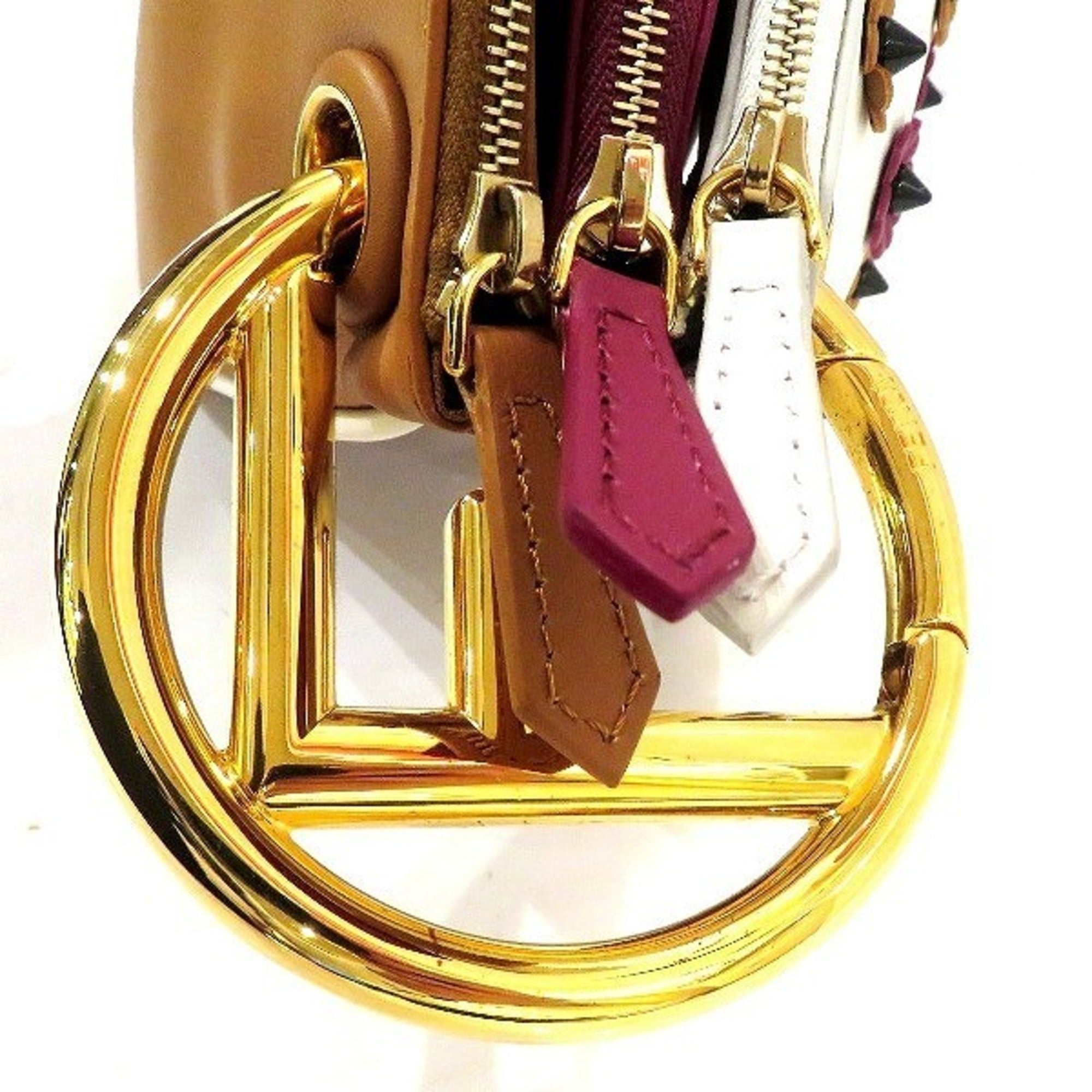 Fendi Multi-Color Leather Clutch Bag Pouch (Pre-Owned)