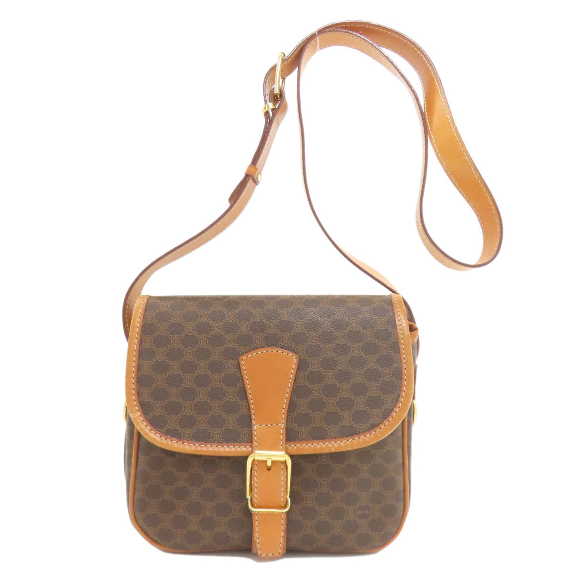 Celine Brown Leather Shoulder Bag (Pre-Owned)