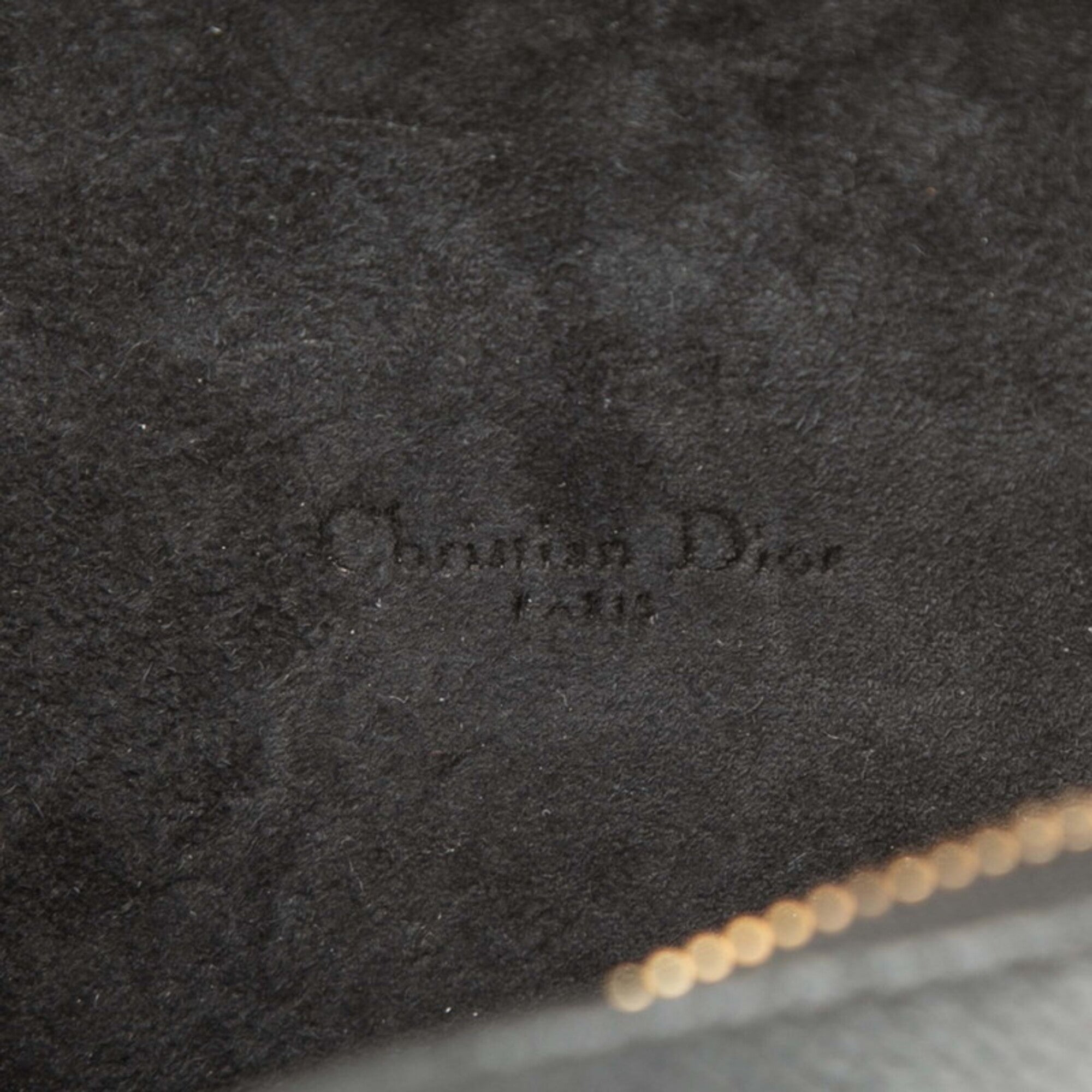 Christian Dior Black Leather Handbag Pouch Shoulder Bag (Pre-Owned)