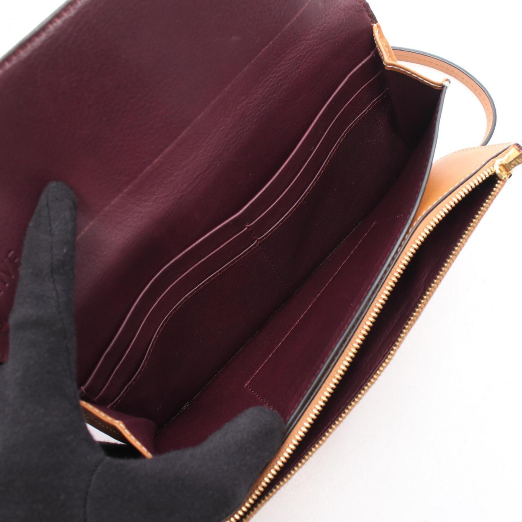 Loewe Brown Leather Handbag Shoulder Bag (Pre-Owned)