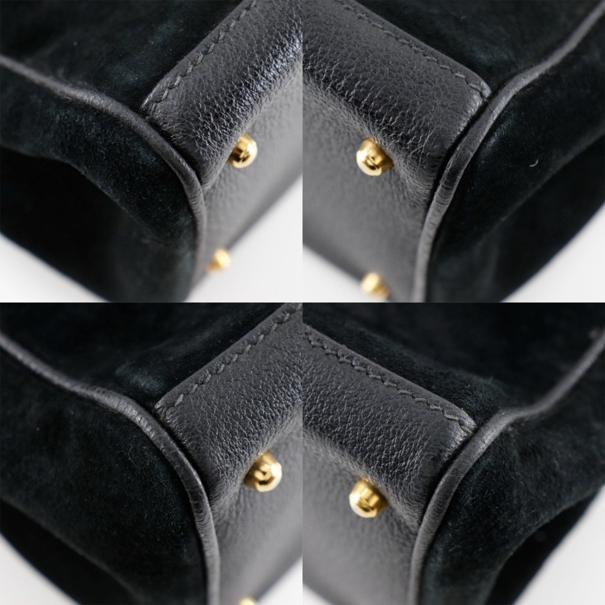 Gucci Black Suede Tote Bag (Pre-Owned)