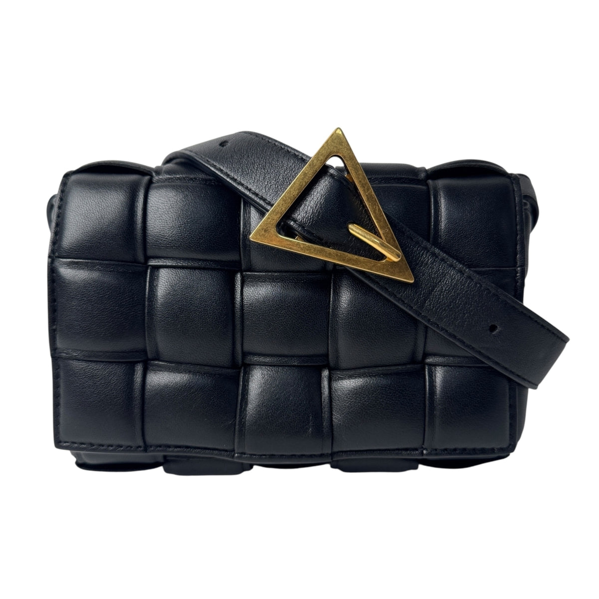 Bottega Veneta Black Leather Shoulder Bag (Pre-Owned)