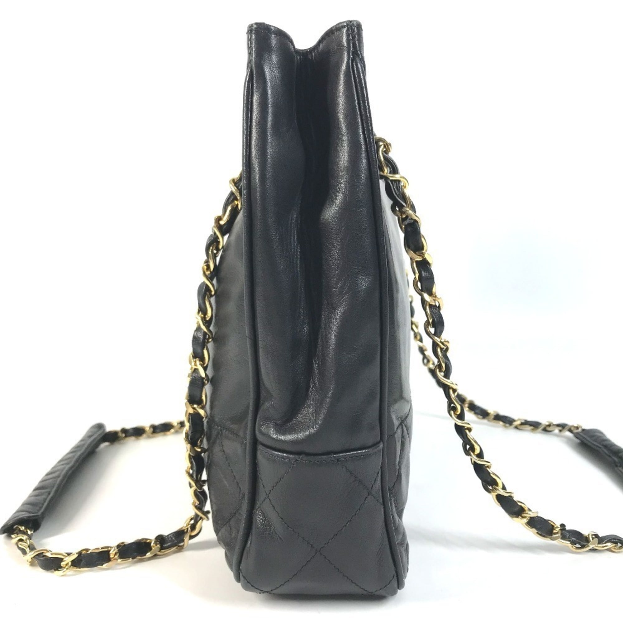 Chanel Black Quilting Shoulder Bag Tote Bag (Pre-Owned)