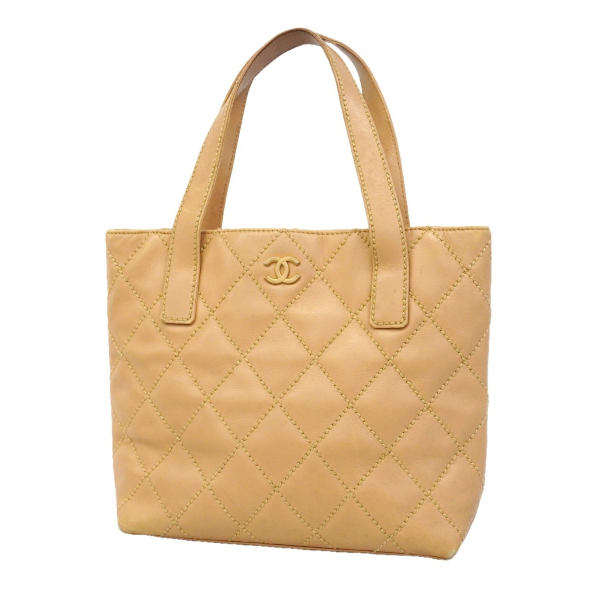 Chanel Beige Leather Tote Bag (Pre-Owned)