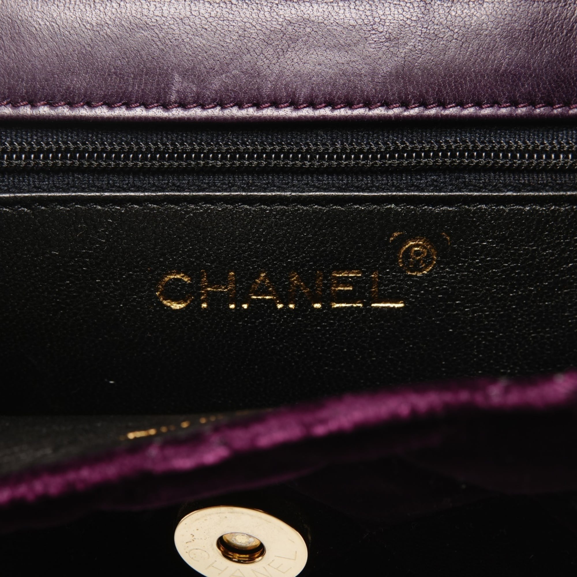 Chanel Camellia Purple Leather Shoulder Bag (Pre-Owned)