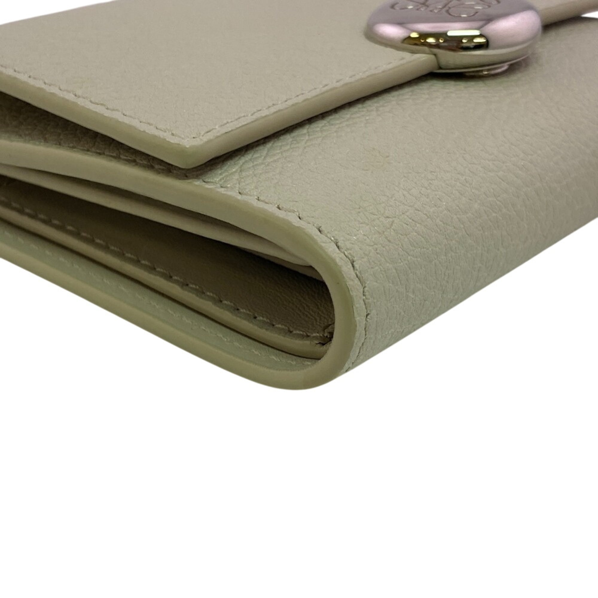 Loewe Beige Leather Wallet (Tri-Fold) (Pre-Owned)