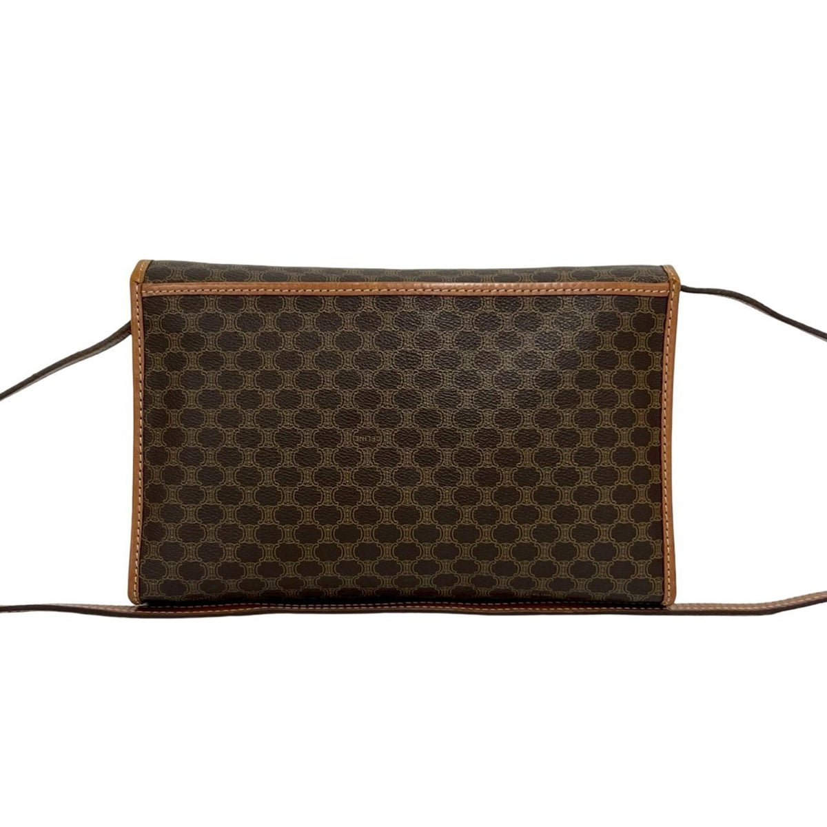 Celine Brown Leather Pvc Pochette Shoulder Bag (Pre-Owned)