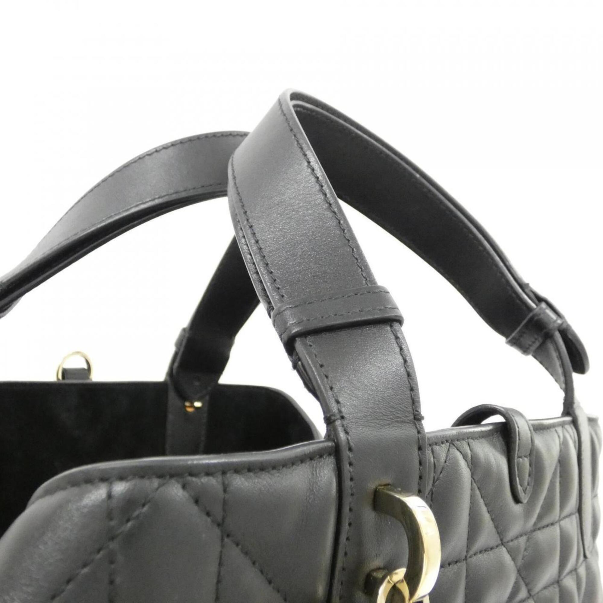 Christian Dior Black Leather Handbag (Pre-Owned)