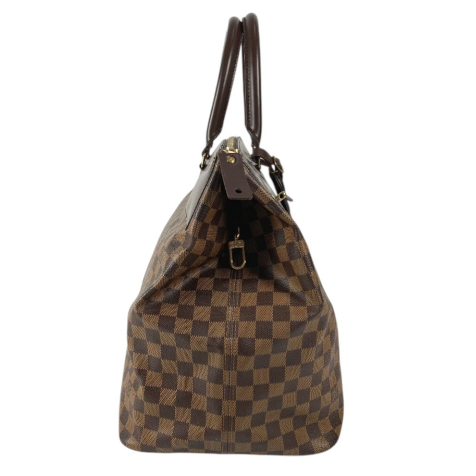 Louis Vuitton Brown Damier Canvas Ebene Damier Canvas Boston Bag Handbag Tote Bag (Pre-Owned)
