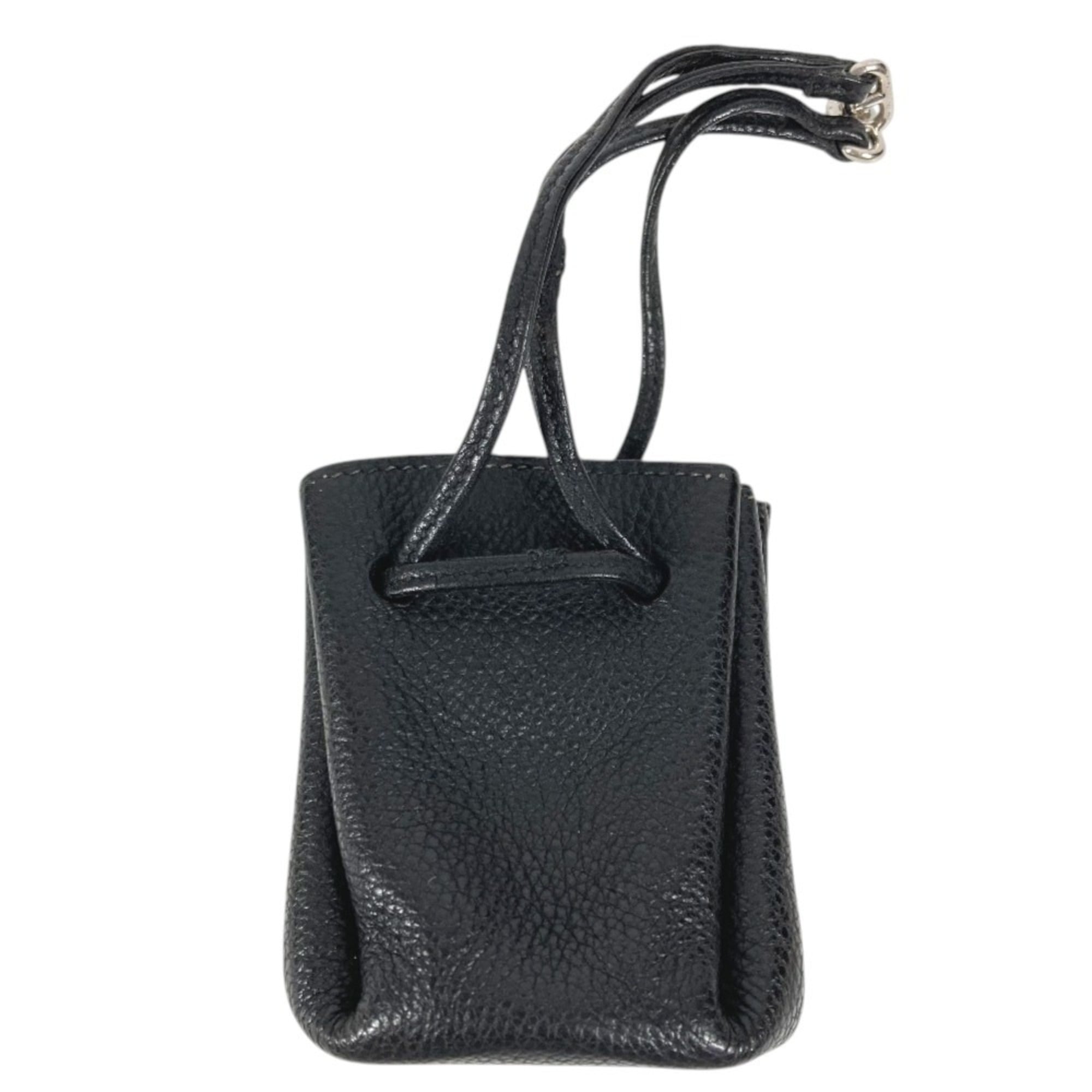 Hermes Black Leather Handbag Pouch (Pre-Owned)