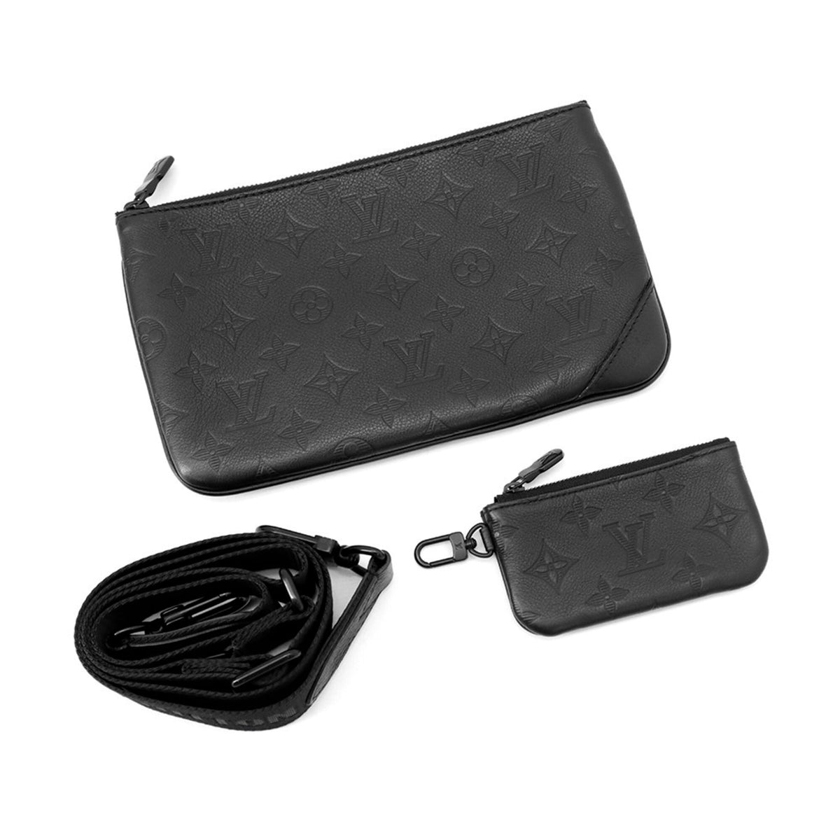 Louis Vuitton Monogram Shadow Black Noir Monogram Shadow Handbag Shoulder Bag (Pre-Owned)