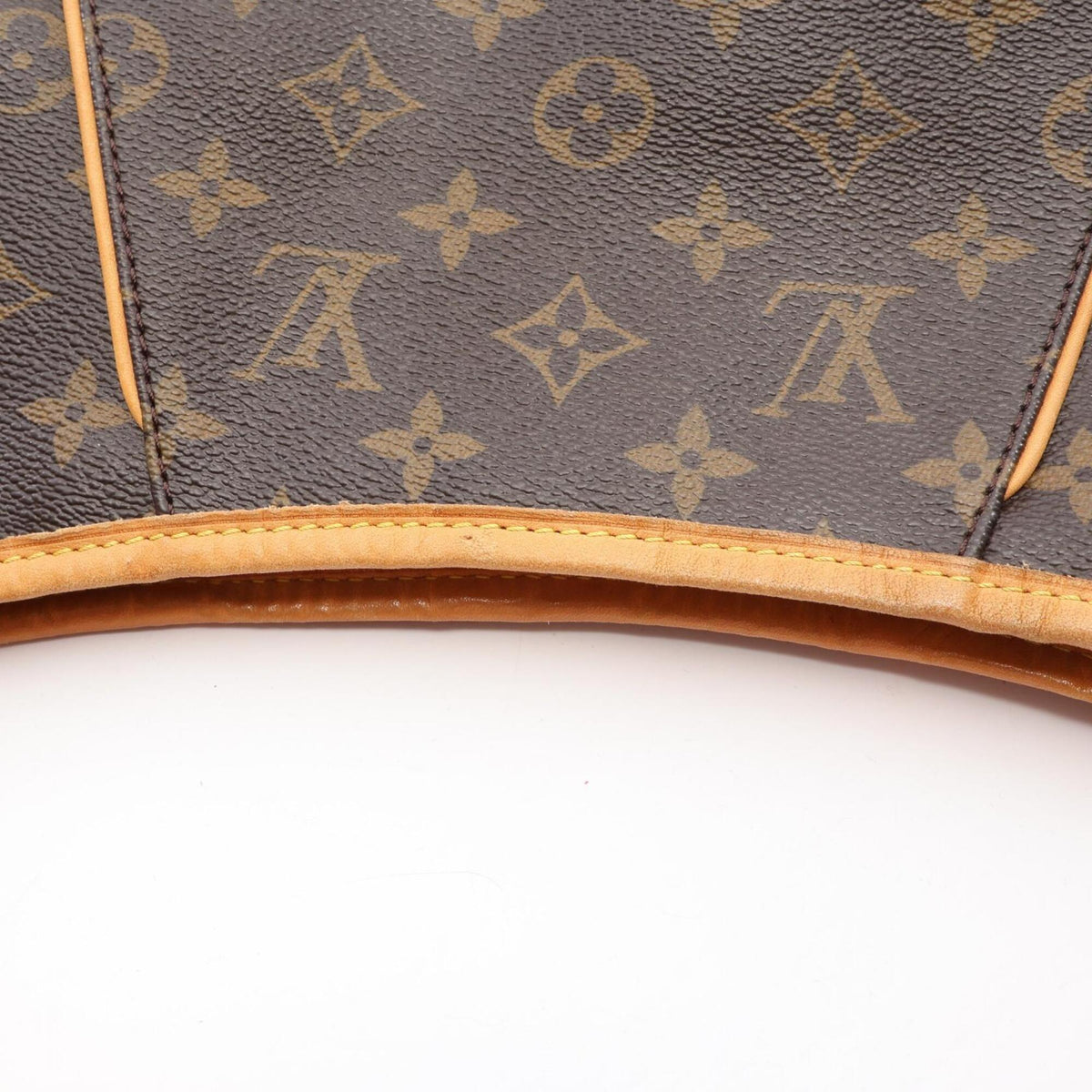 Louis Vuitton Monogram Brown Coated Canvas Leather Handbag Shoulder Bag (Pre-Owned)